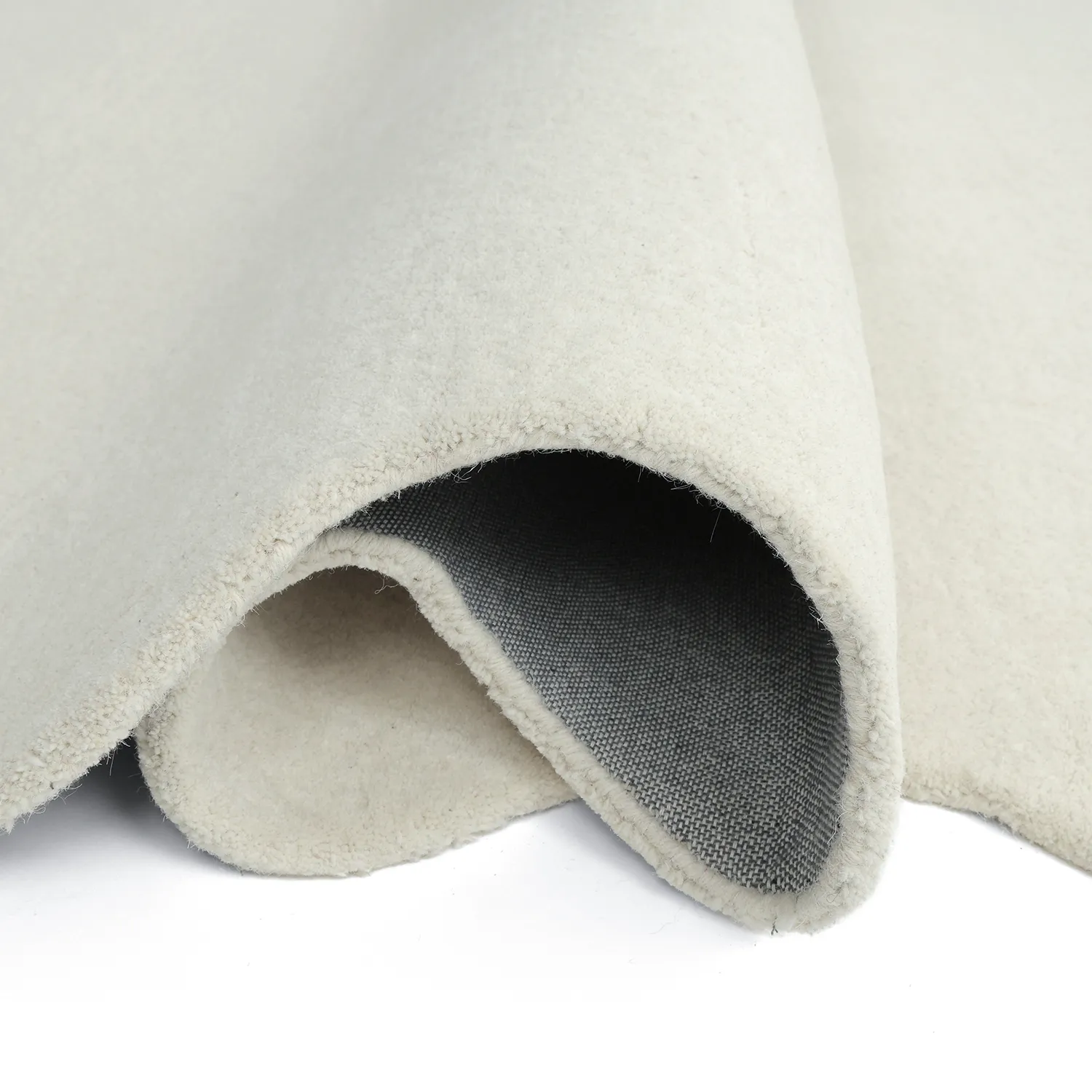 Wavy Wool Rug - Diu Hand Tufted Wool Premium (white)