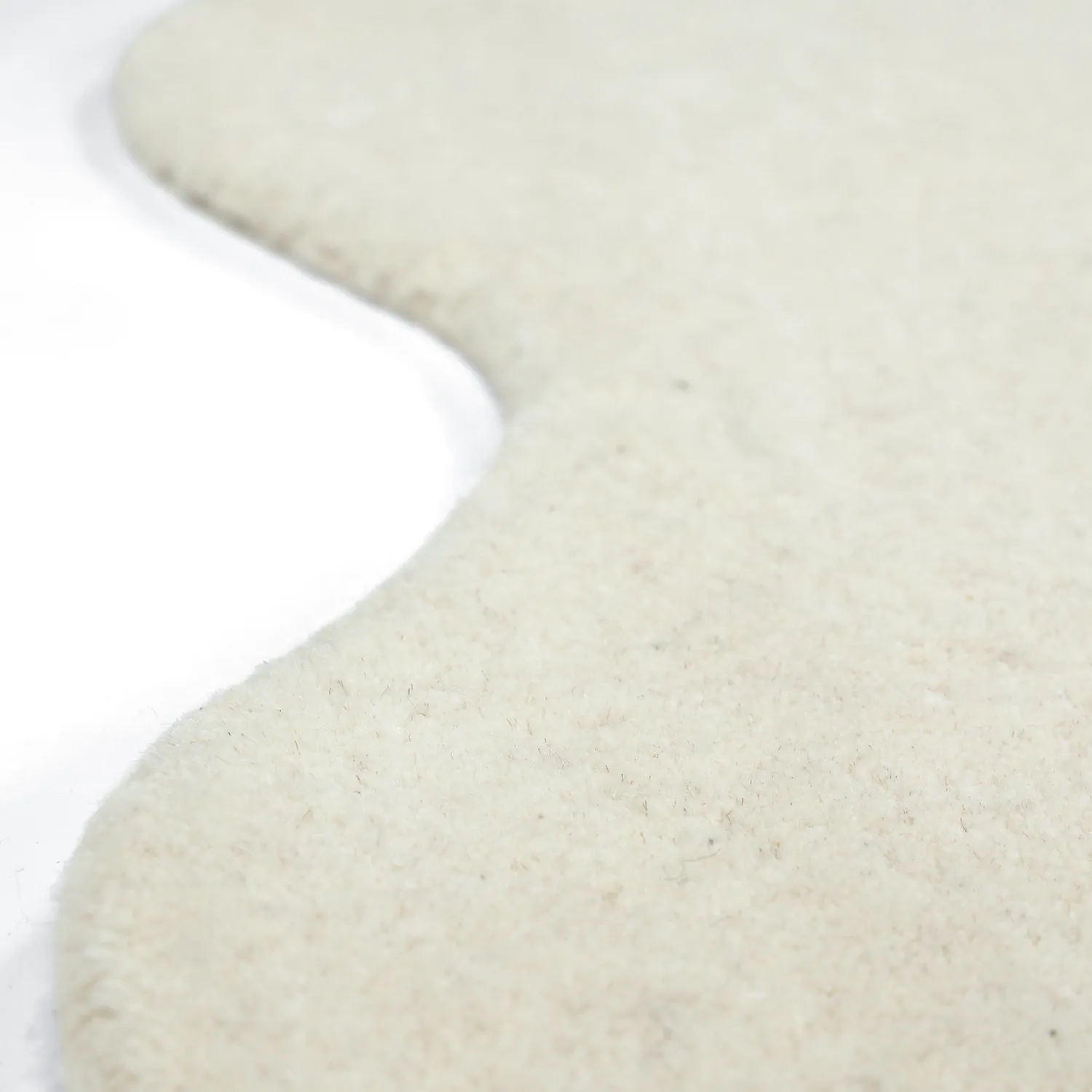 Wavy Wool Rug - Diu Hand Tufted Wool Premium (white)