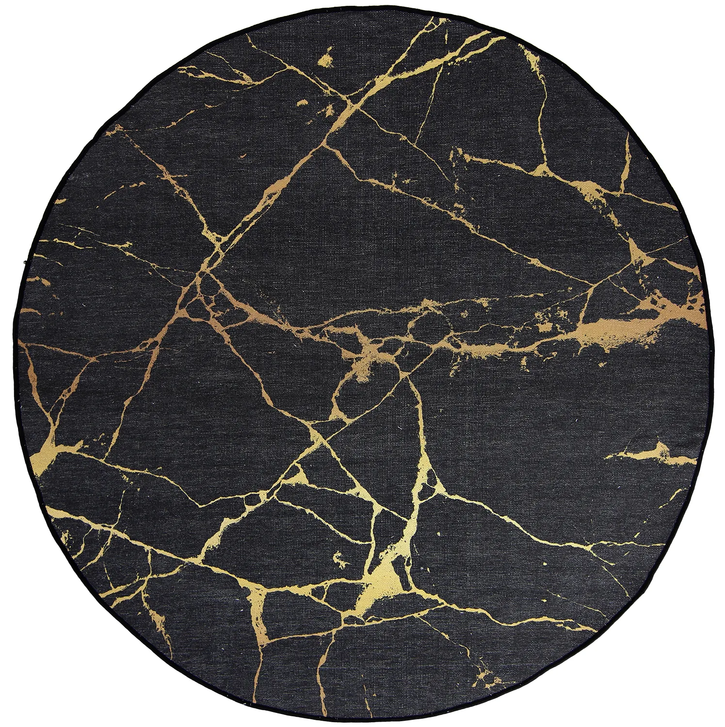 Round rug - Vieste (anthracite/gold)