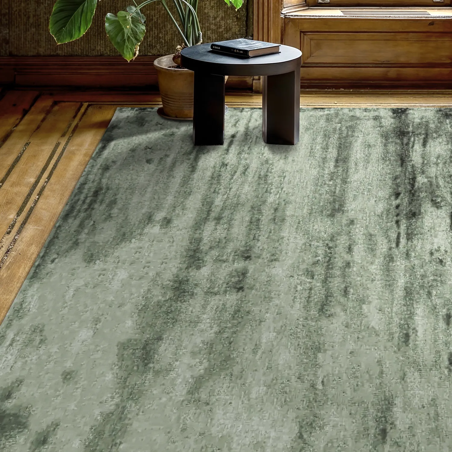 Viscose rug - Jodhpur Special Luxury Edition (green)