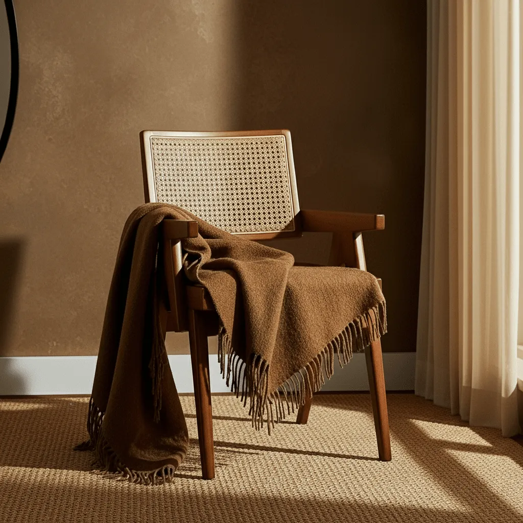 Throws - Wool blend throw - Samantha (brown)