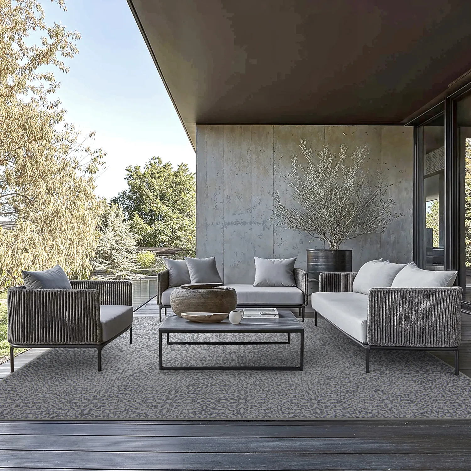 Indoor/Outdoor rug - Alesund (grey)