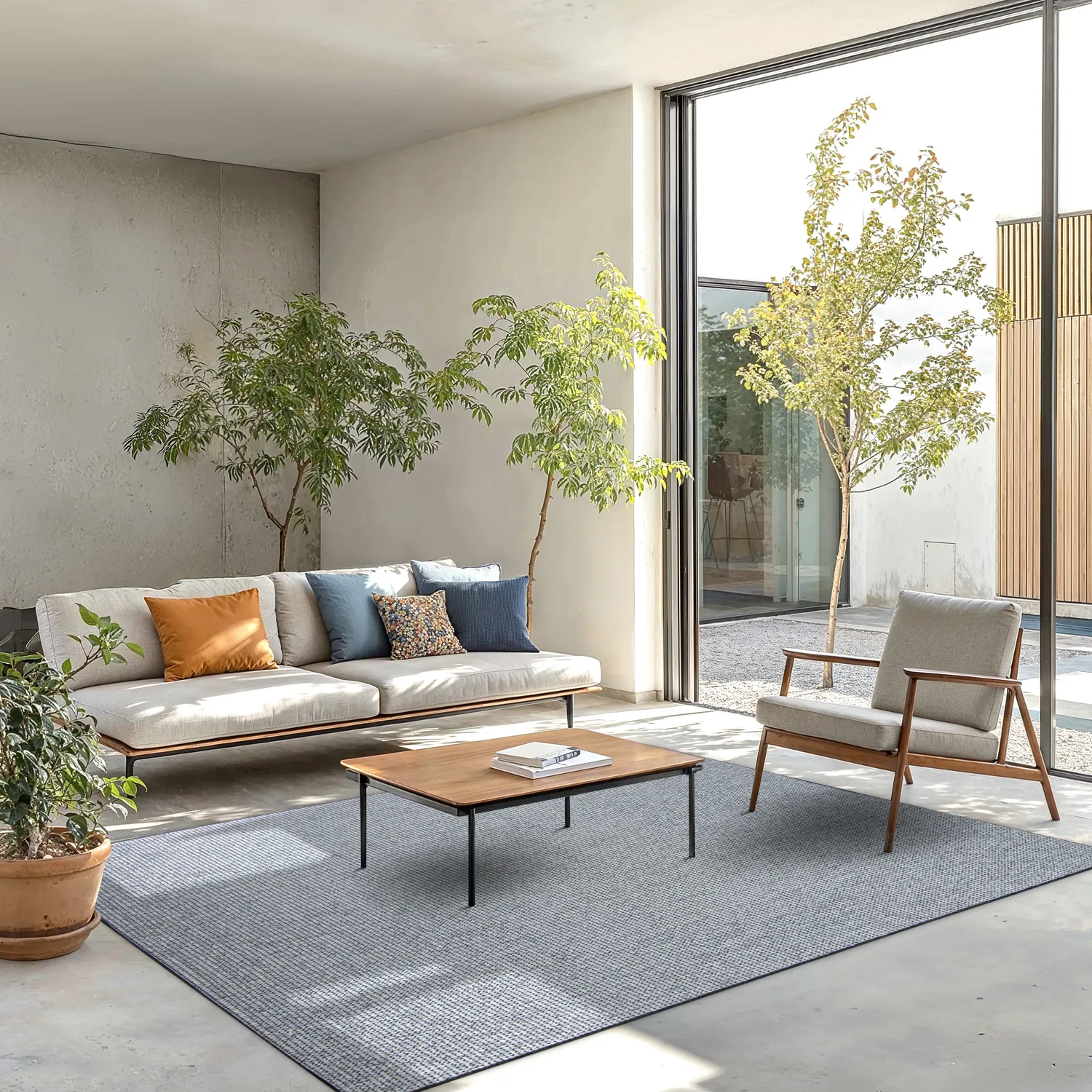 Indoor/Outdoor rug - Bergen (anthracite)
