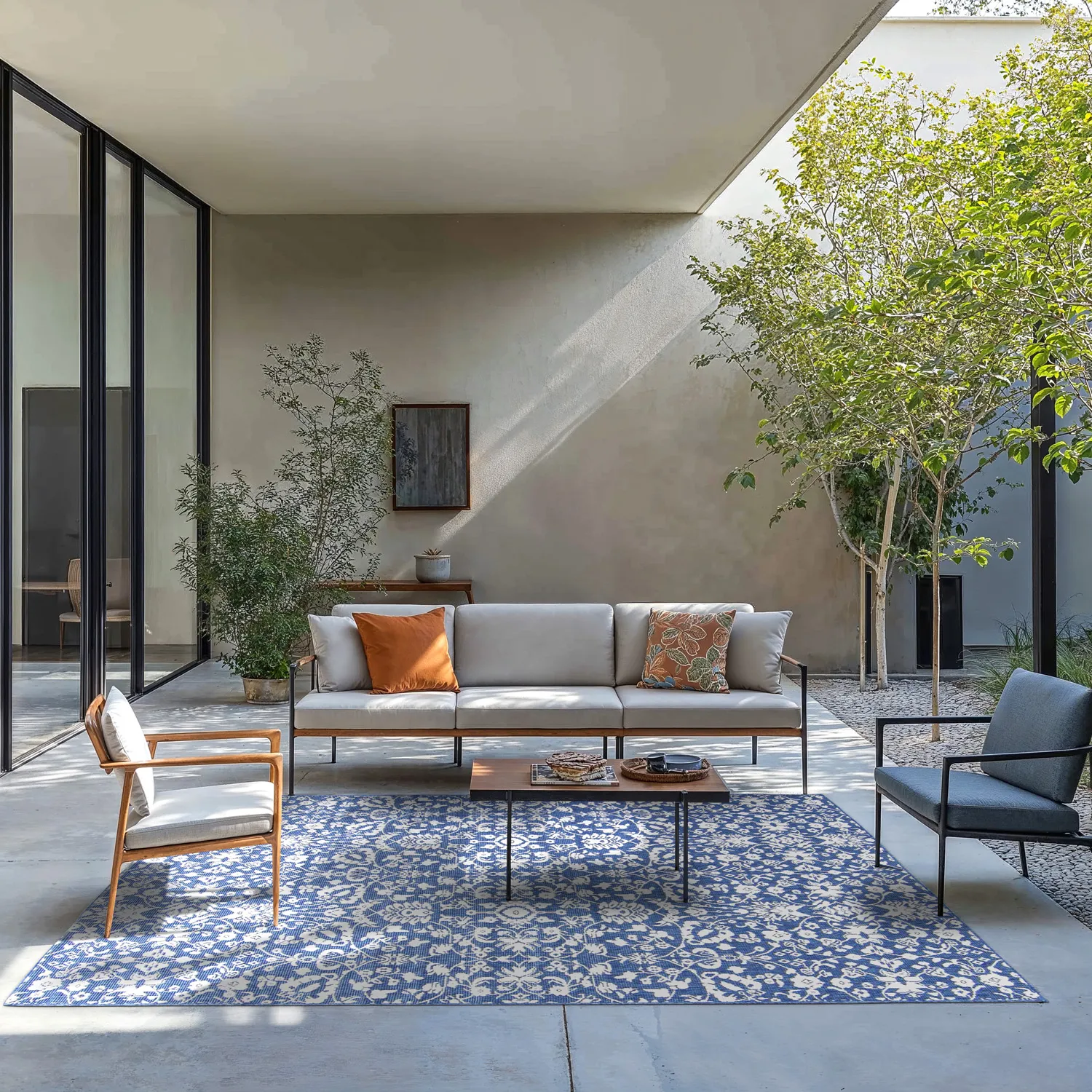 Indoor/Outdoor rug - Brussels Ocean (blue)