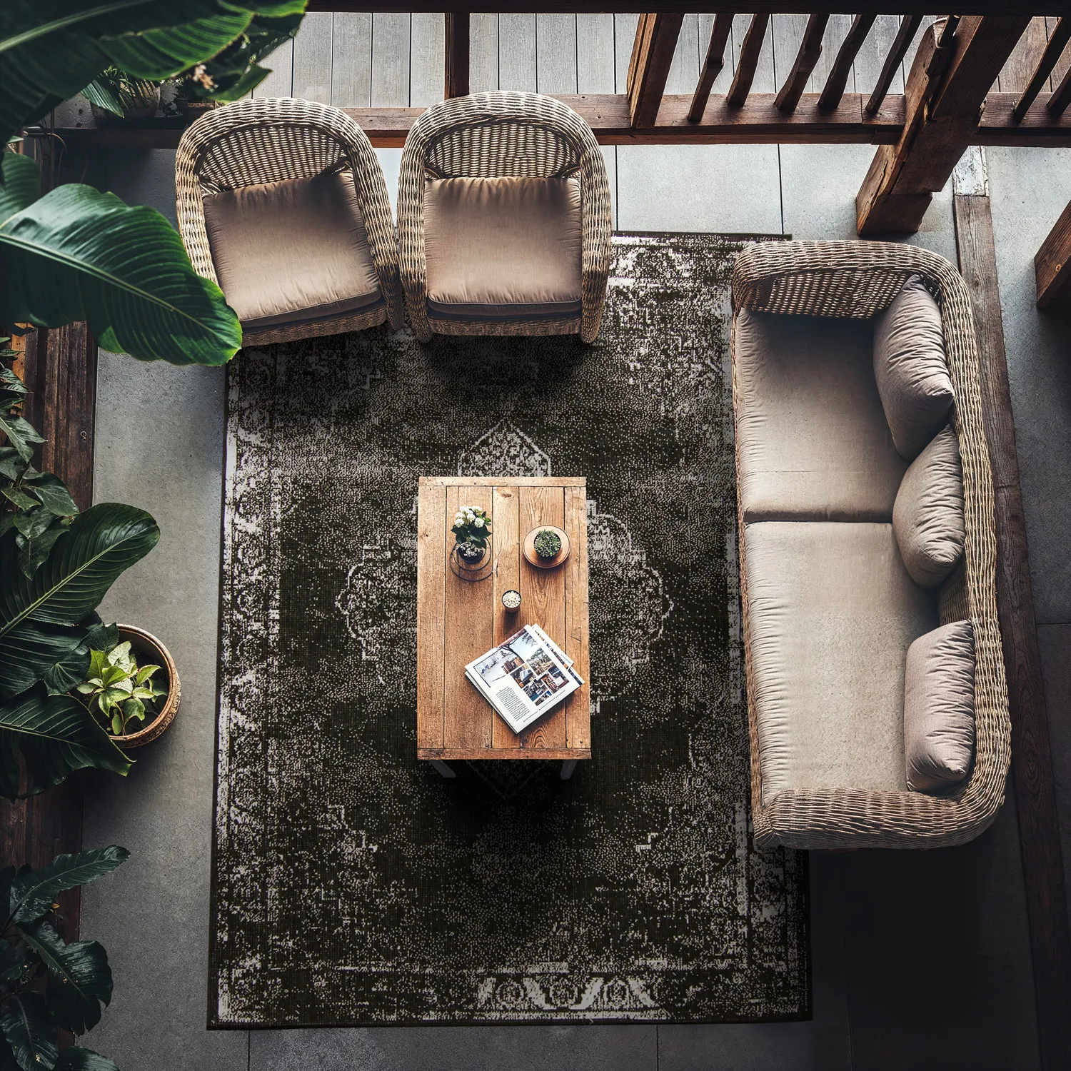 Indoor/Outdoor rug - Brussels Weave (black)