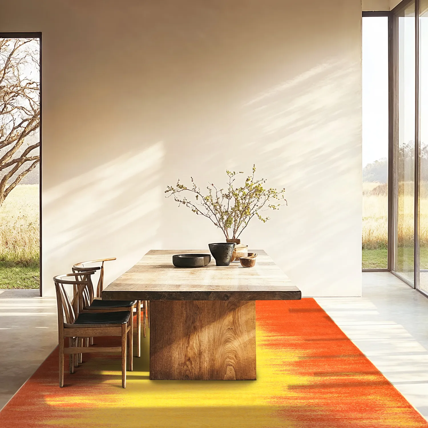 Wilton rug - Cara (orange/yellow)