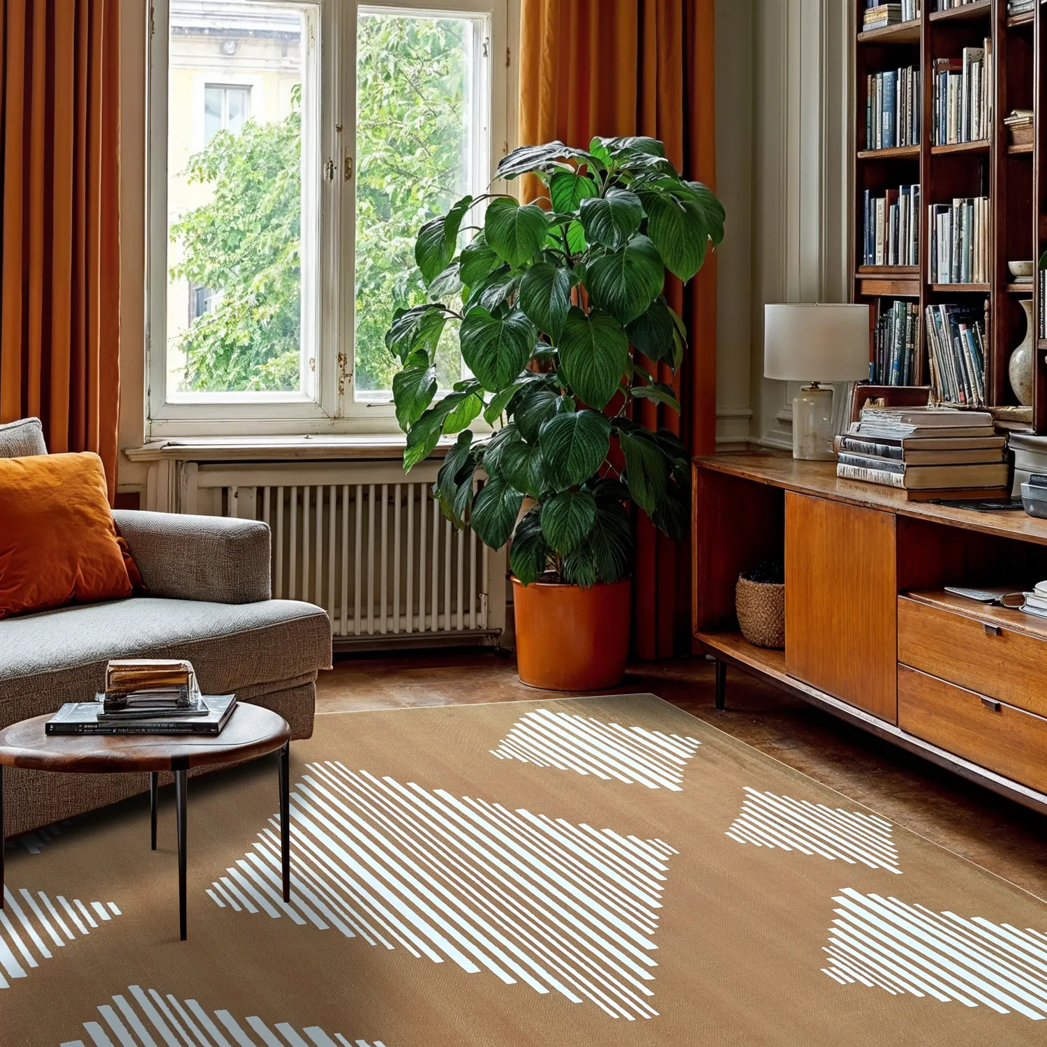 Wilton rug - Carmen (brown/white)