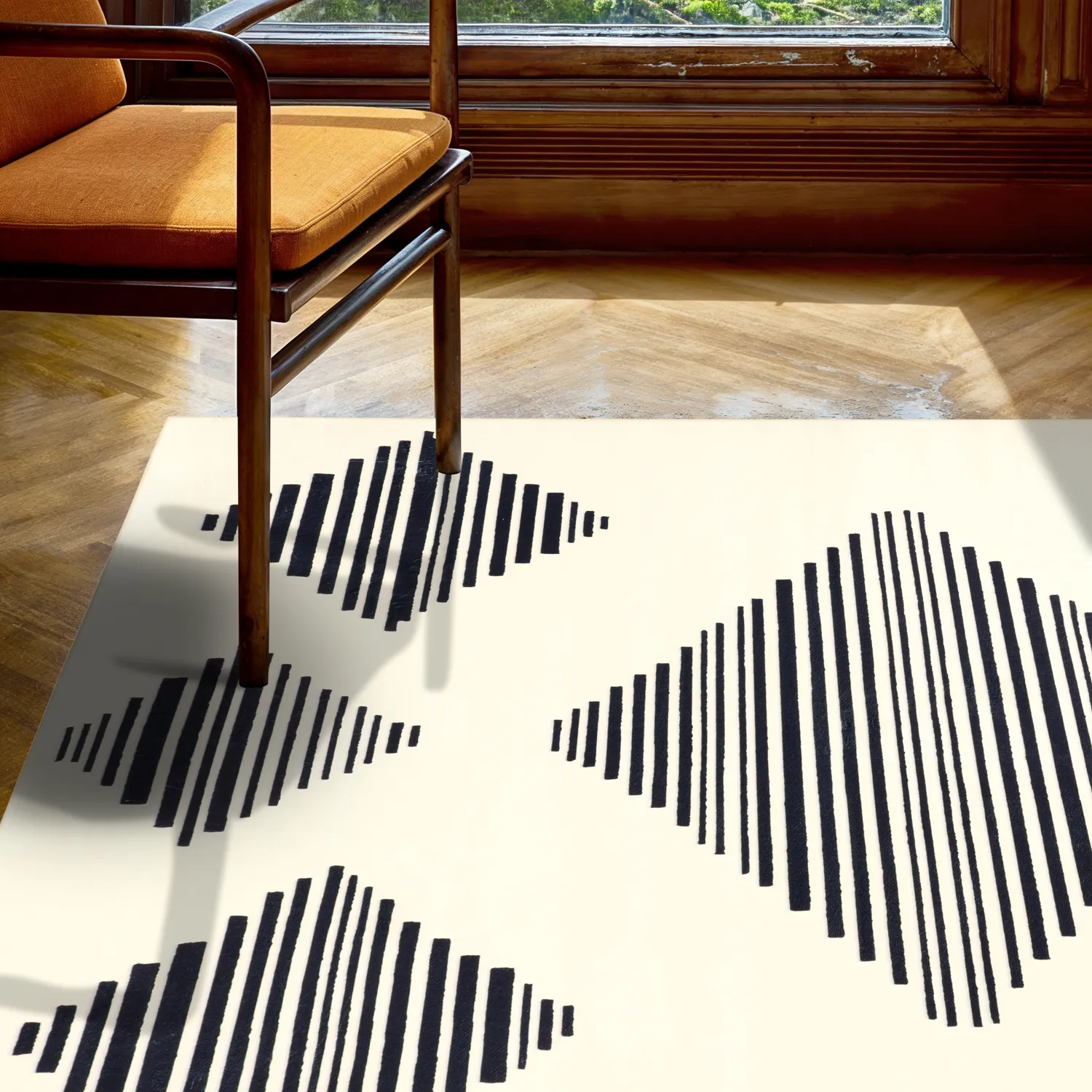 Wilton rug - Carmen (cream/black)