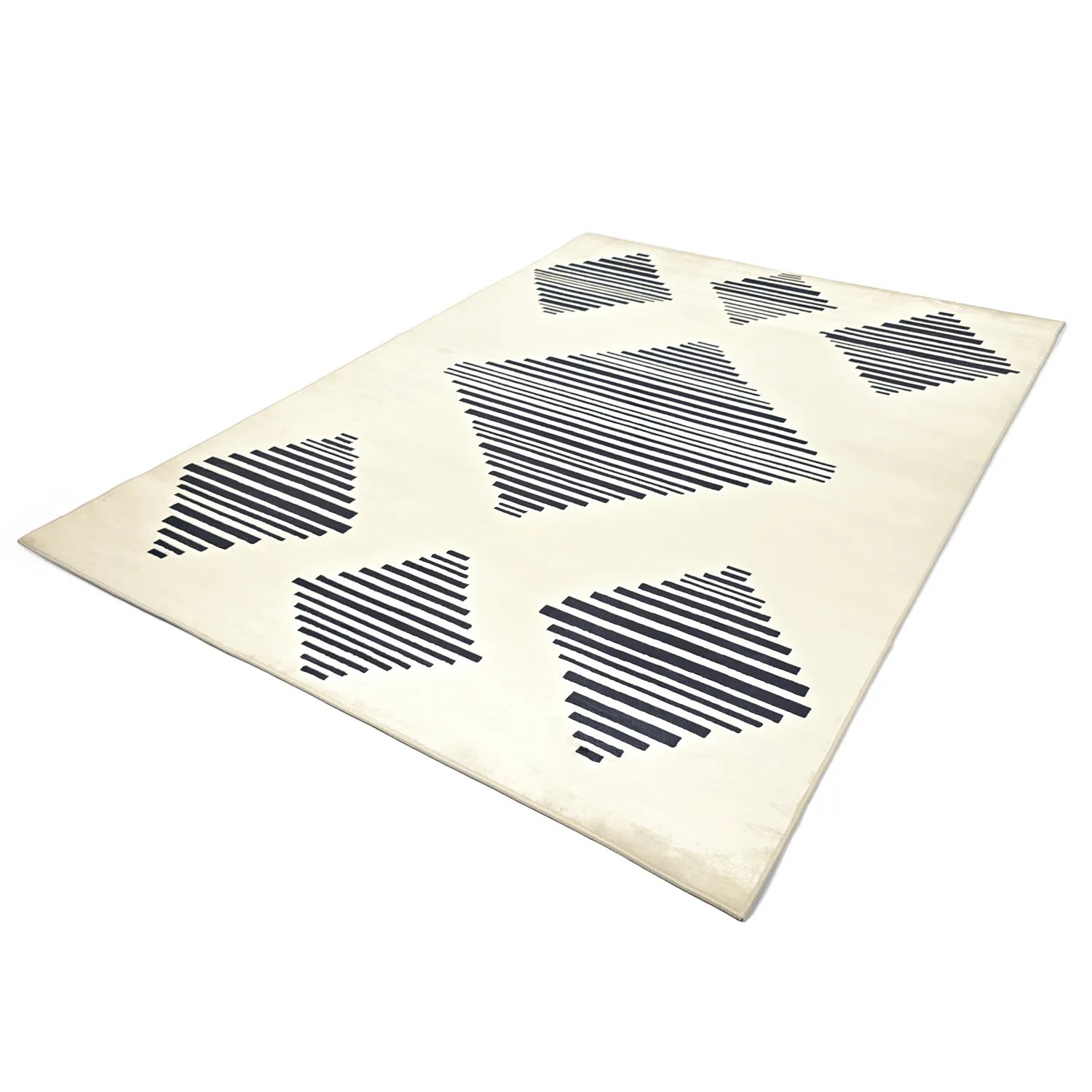 Wilton rug - Carmen (cream/black)