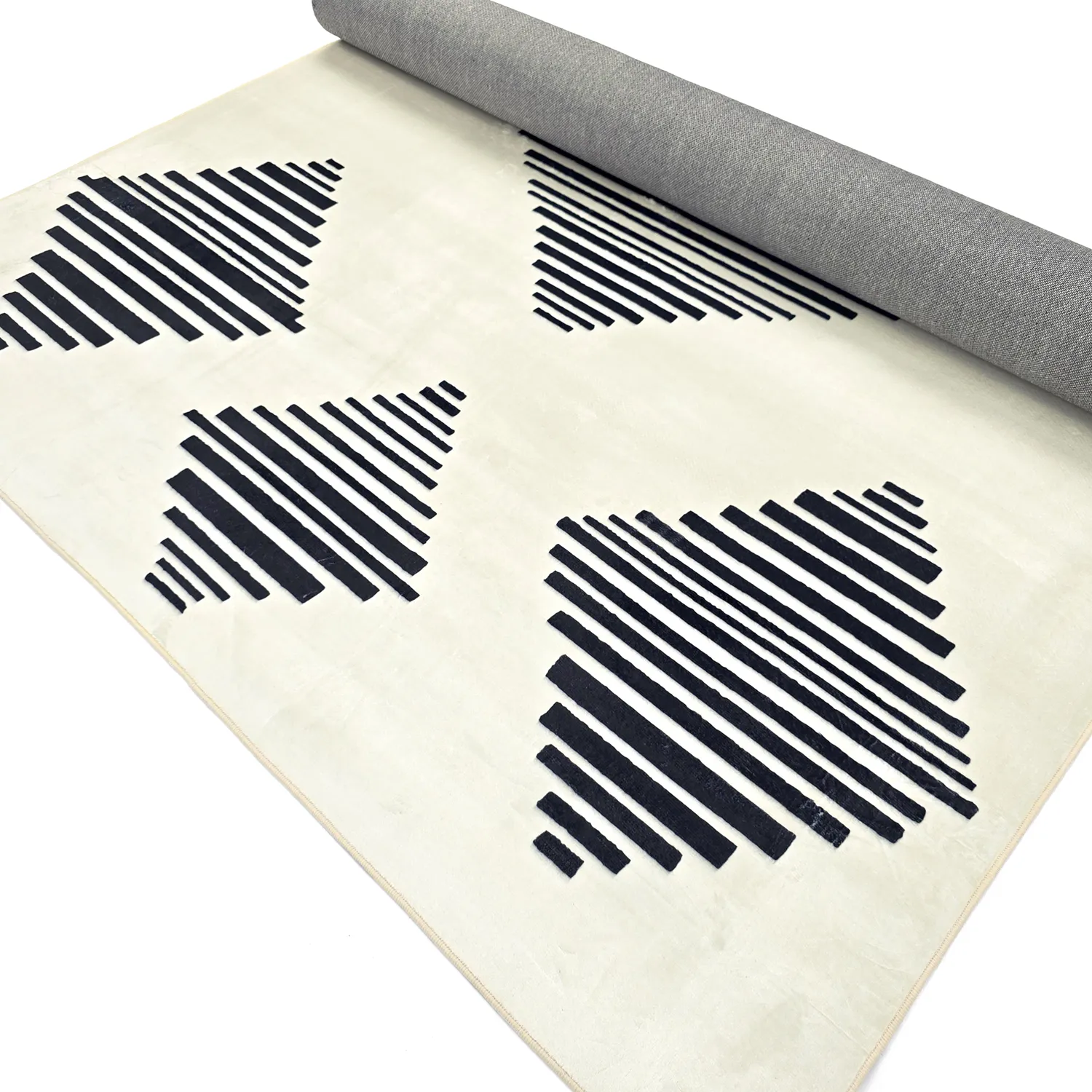 Wilton rug - Carmen (cream/black)