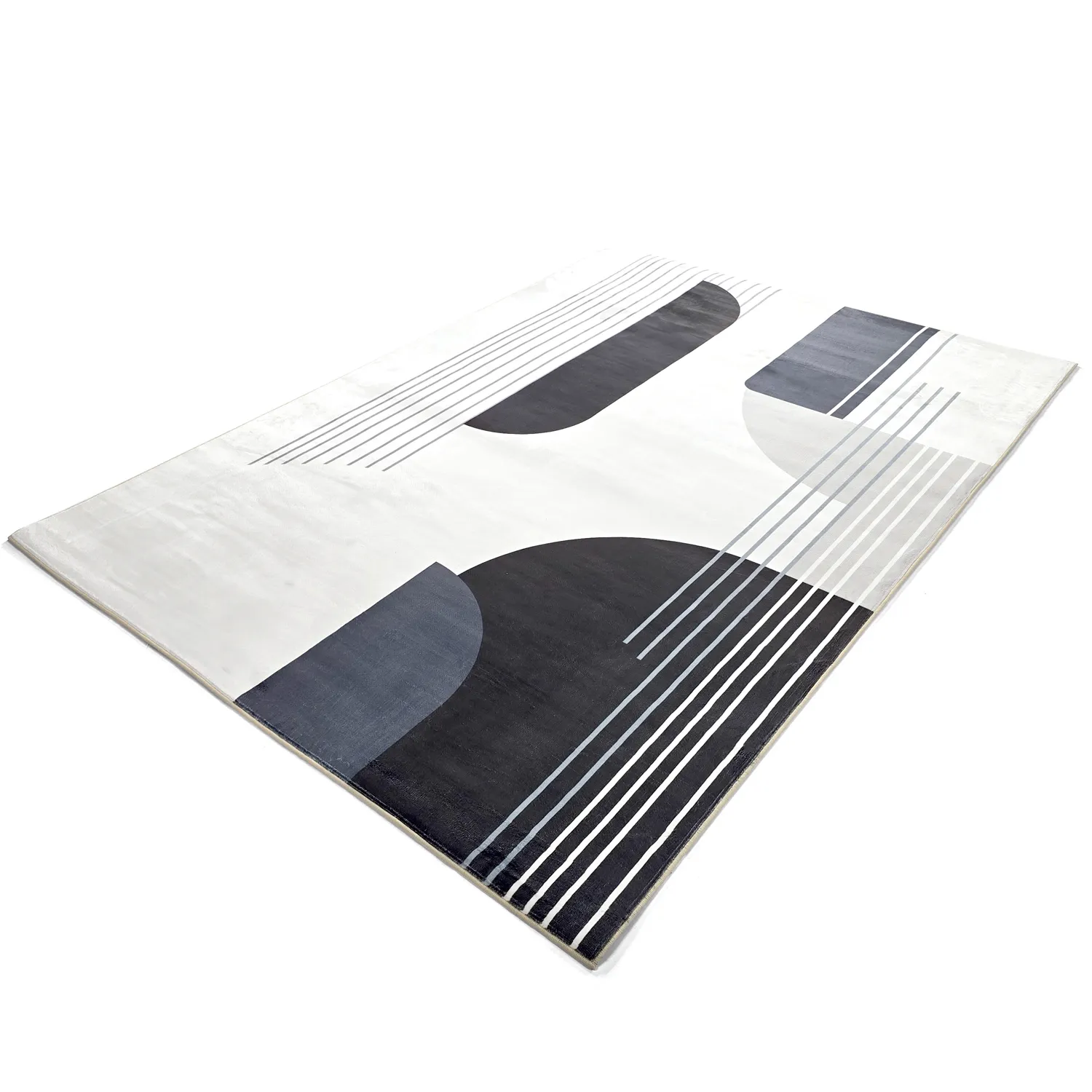 Wilton rug - Delft (white/grey/black)
