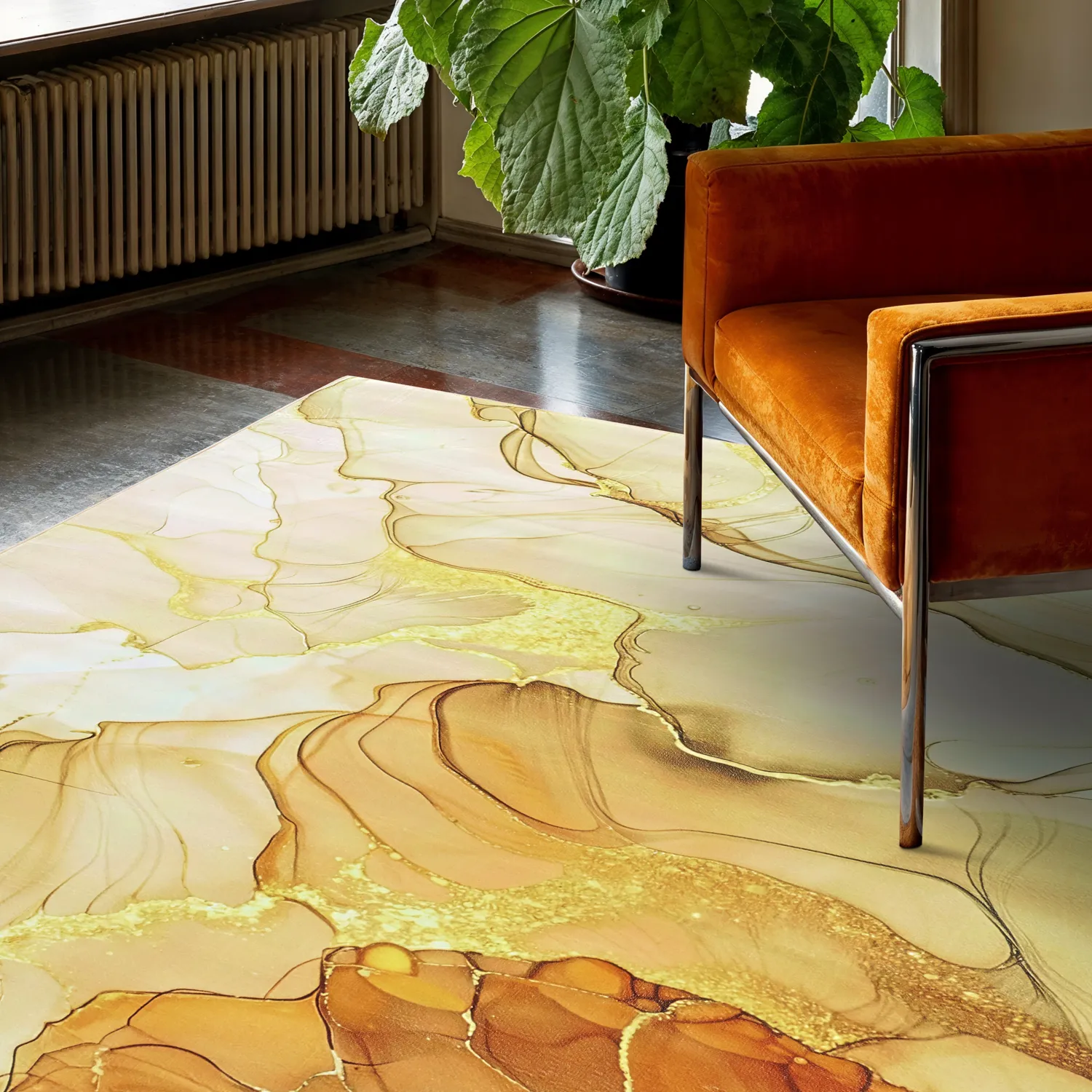 Wilton rug - Etienne (beige/gold)