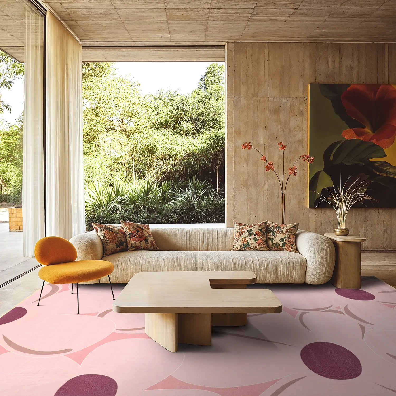 Wilton rug - Honfleur (pink/multi)
