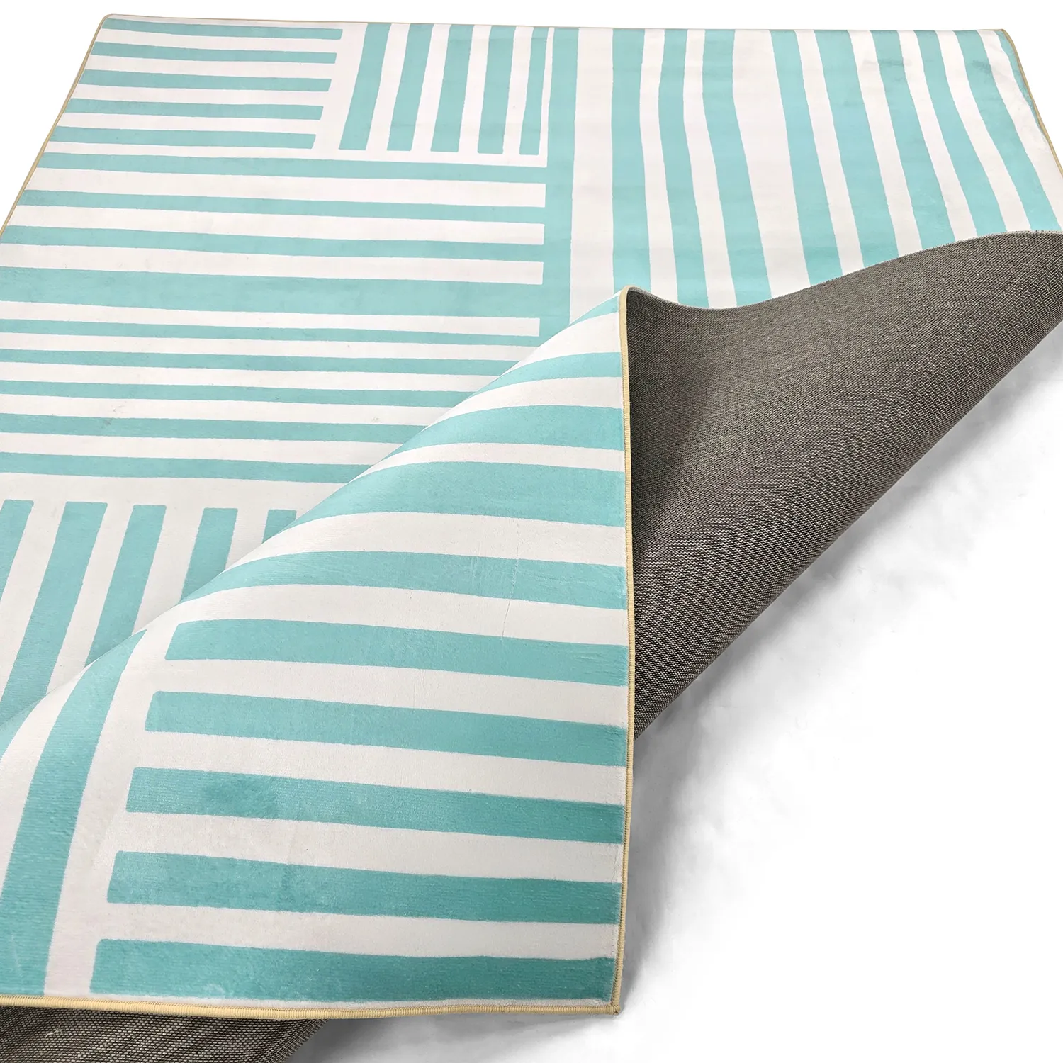 Wilton rug - Joma (turquoise/white)