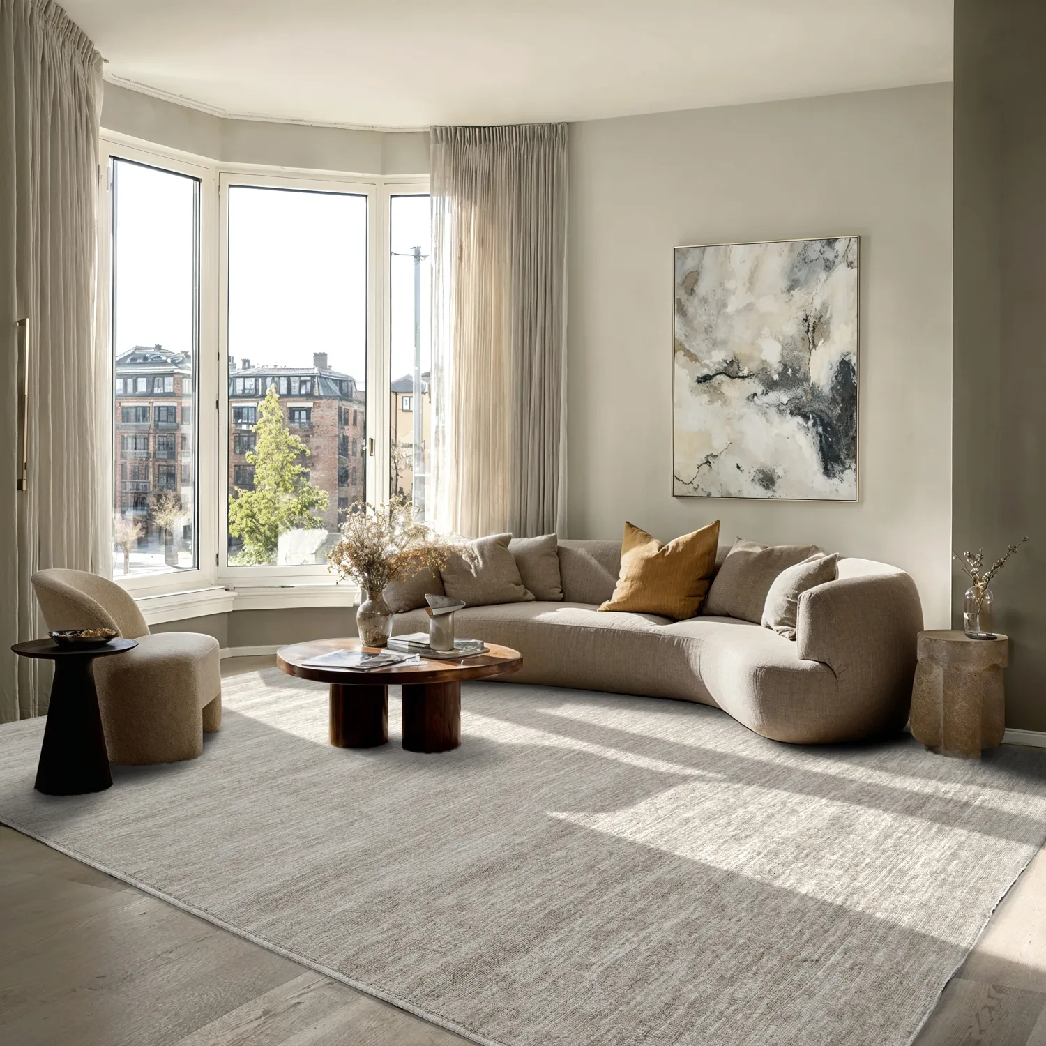 Wilton rug - Kither (dark beige)