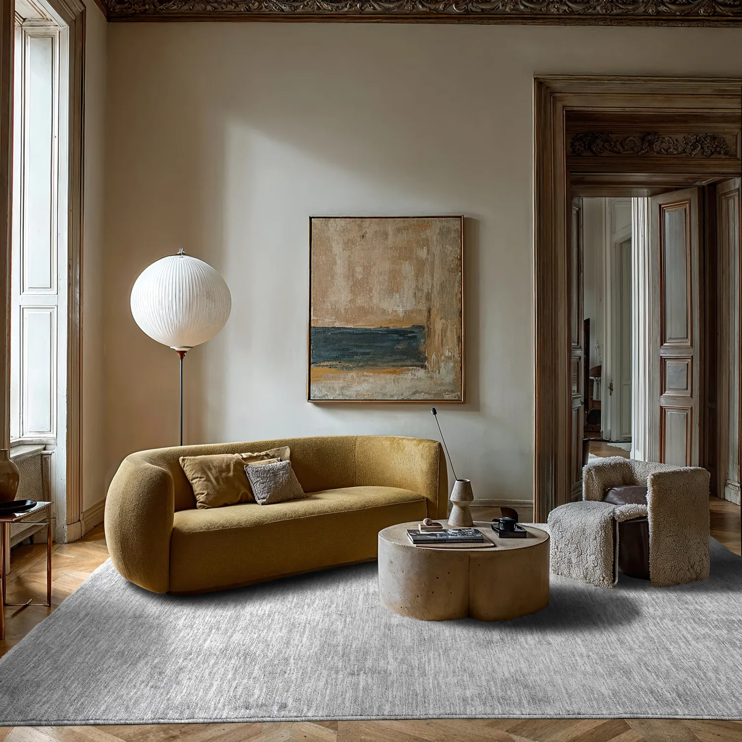 Wilton rug - Kither (light grey)