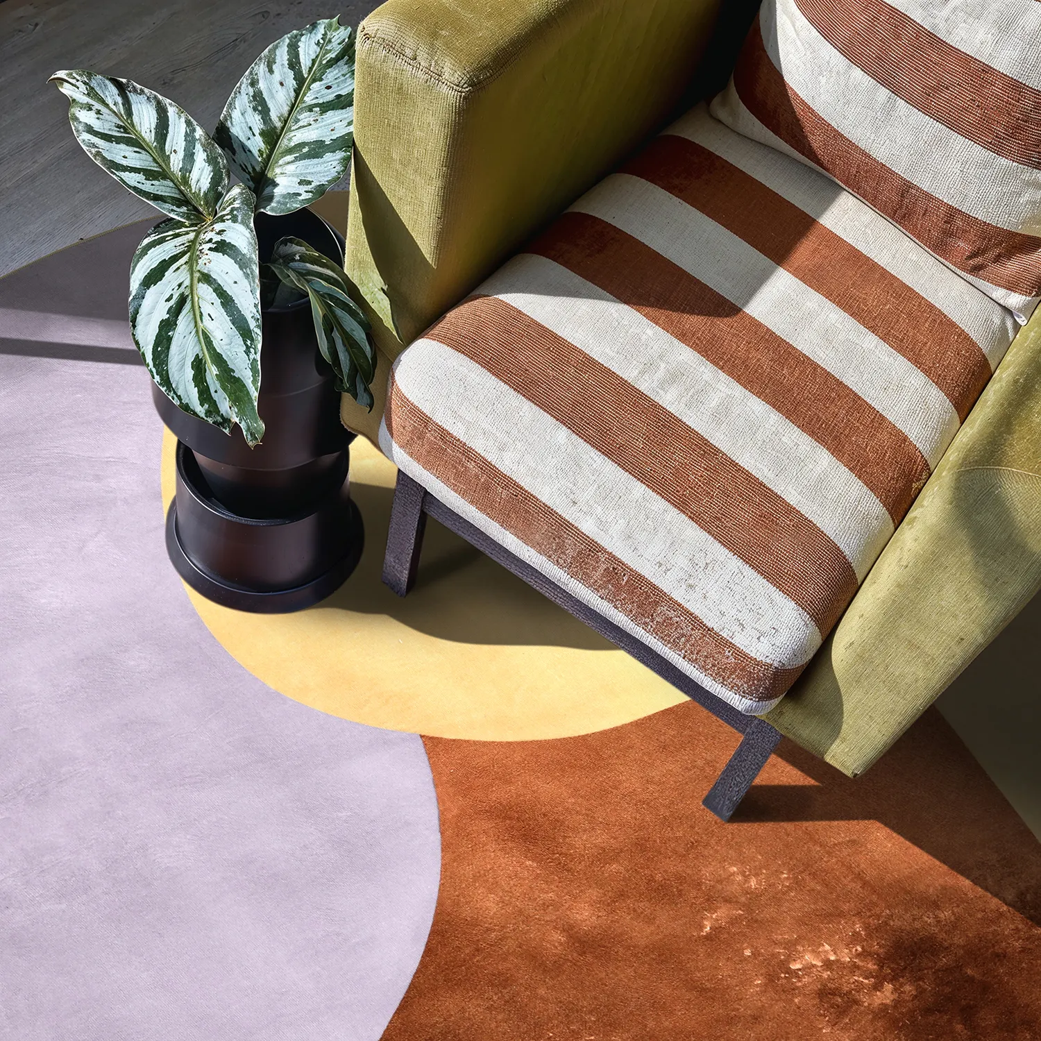 Round rug - Lazio (champagne)