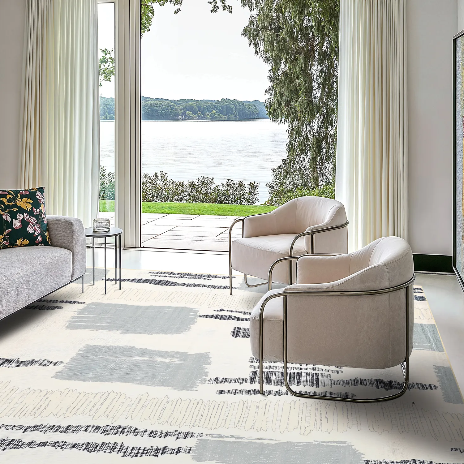 Wilton rug - Lucerne (grey/multi)
