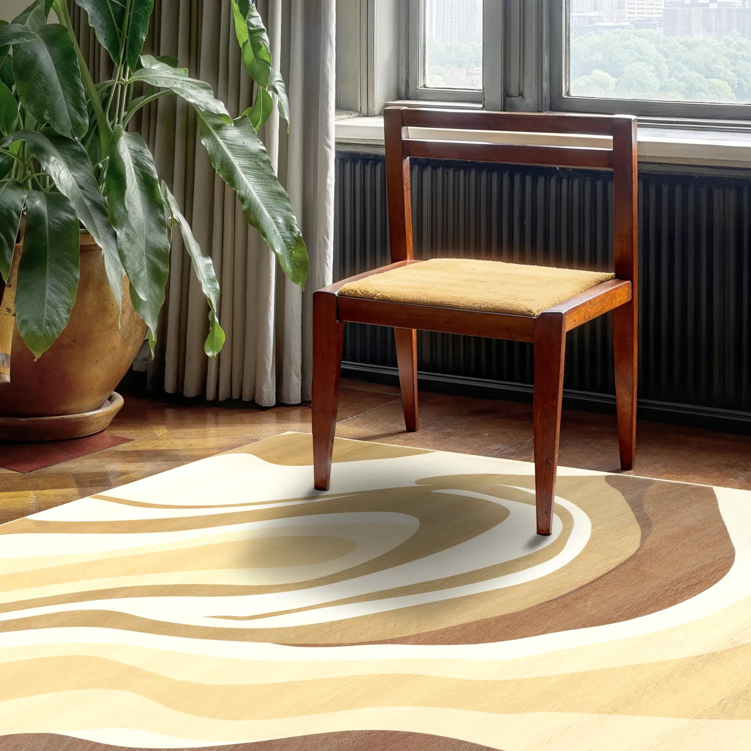 Wilton rug - Mudgee (brown/multi)