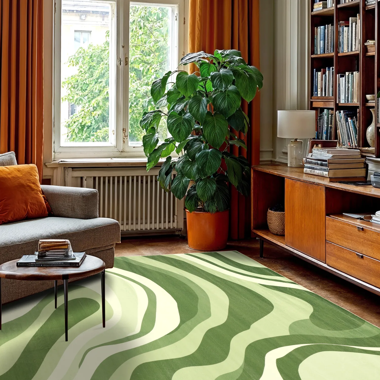 Wilton rug - Mudgee (green/multi)