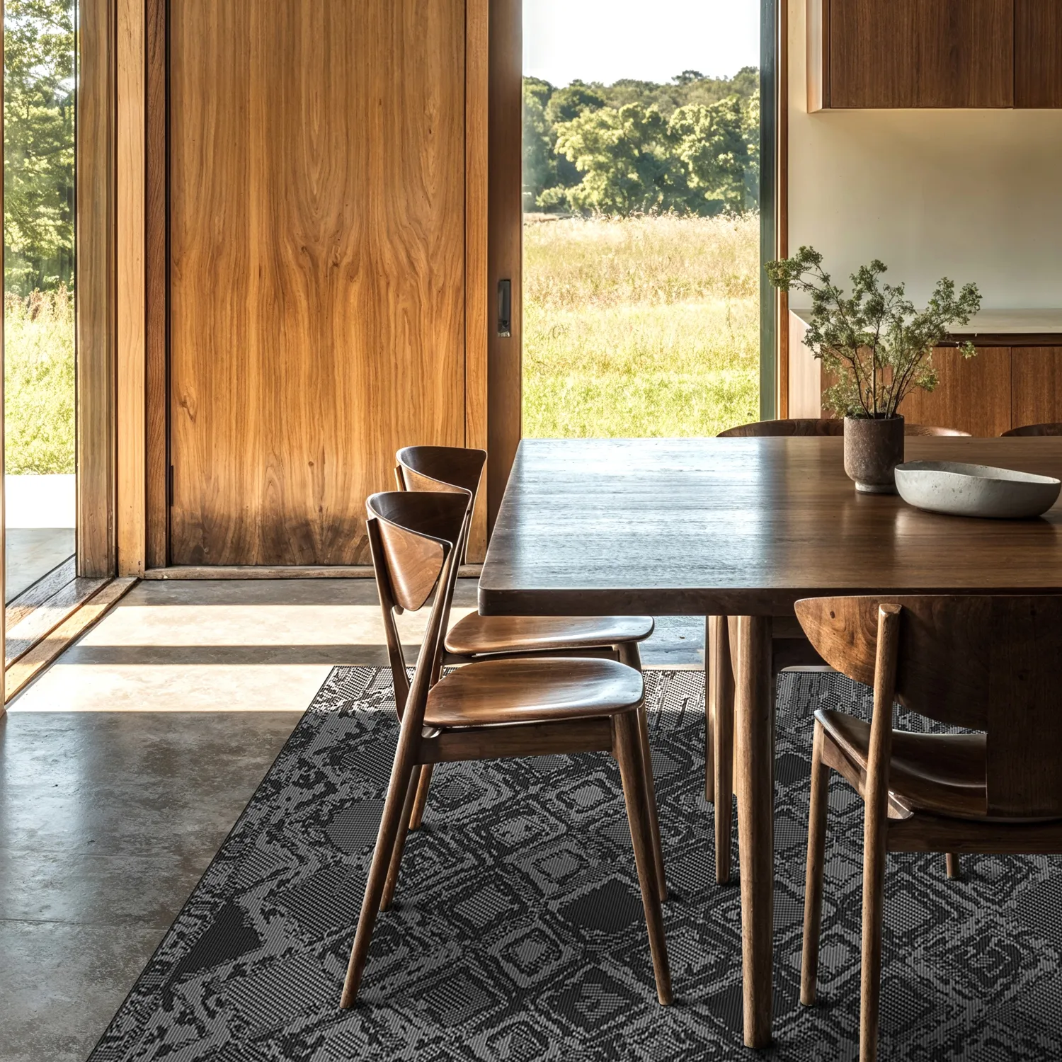 Indoor/Outdoor rug - Brussels Night (black)
