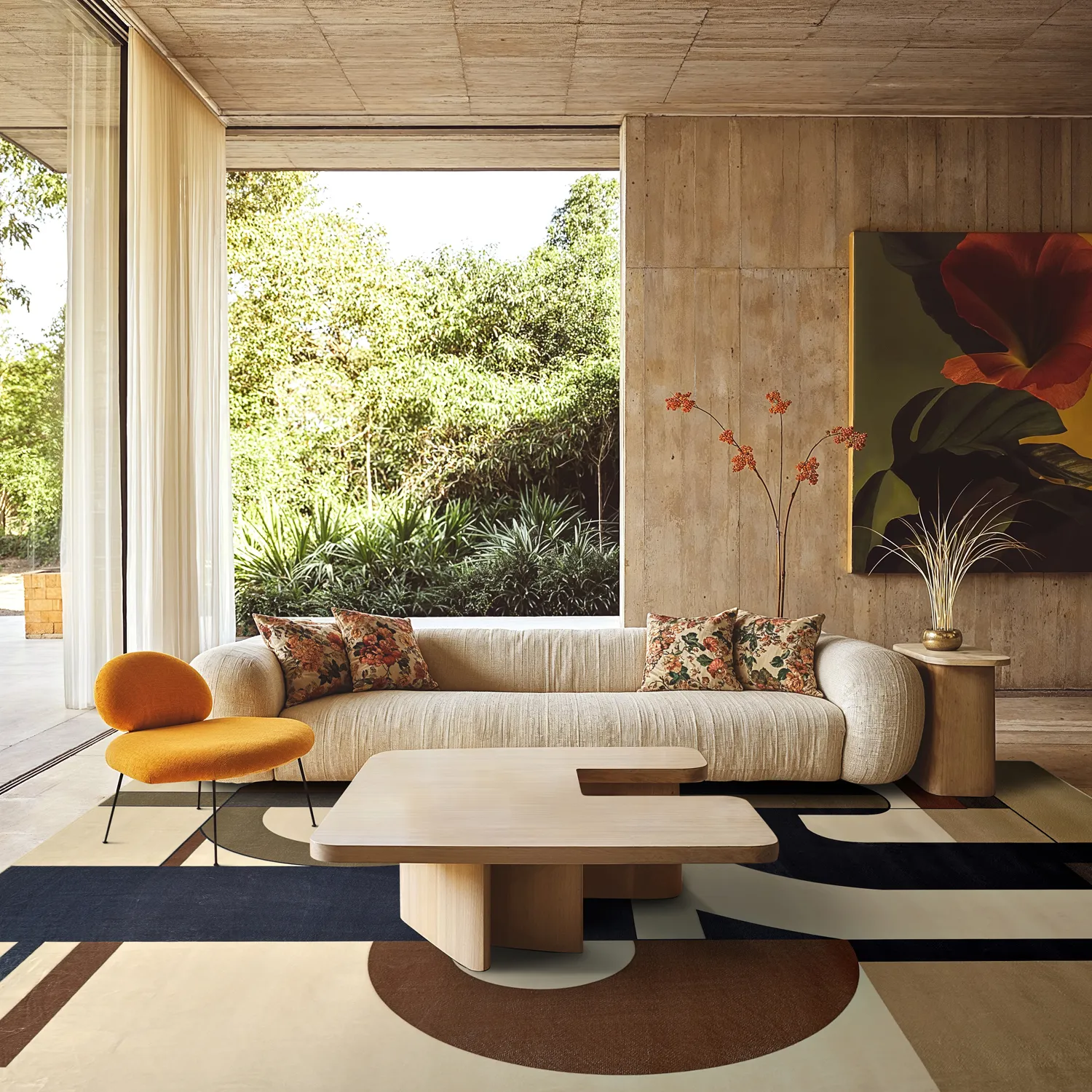 Wilton rug - Nysa (brown/multi)