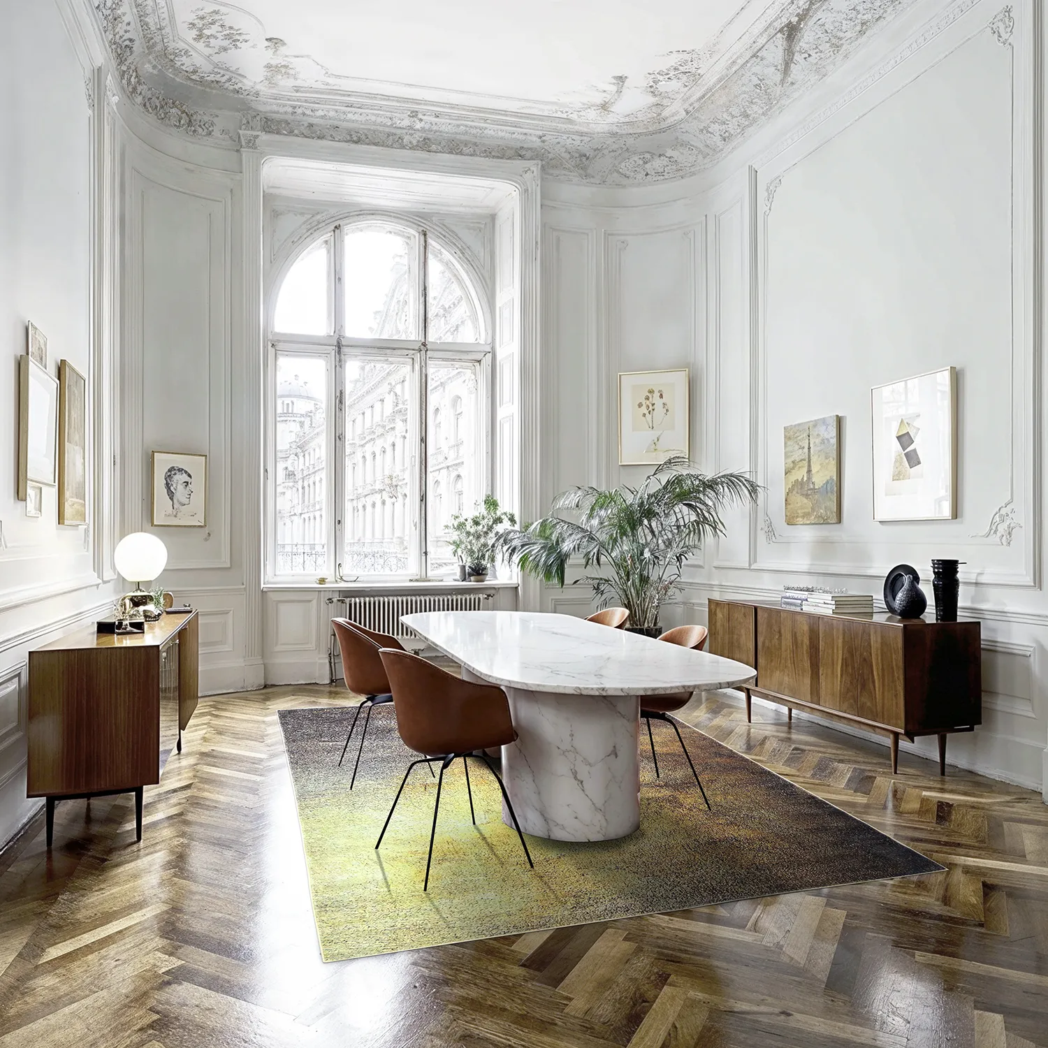 Wilton rug - Oristano (brown/gold)