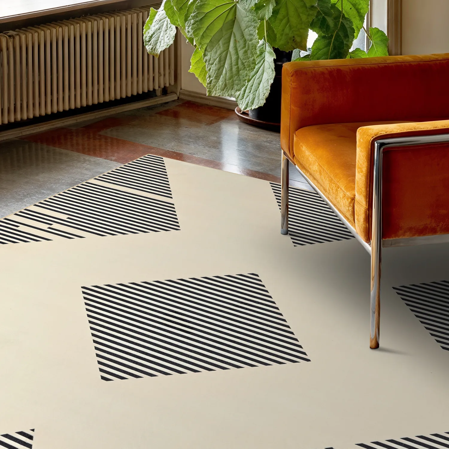 Wilton rug - Pucon (black/cream)