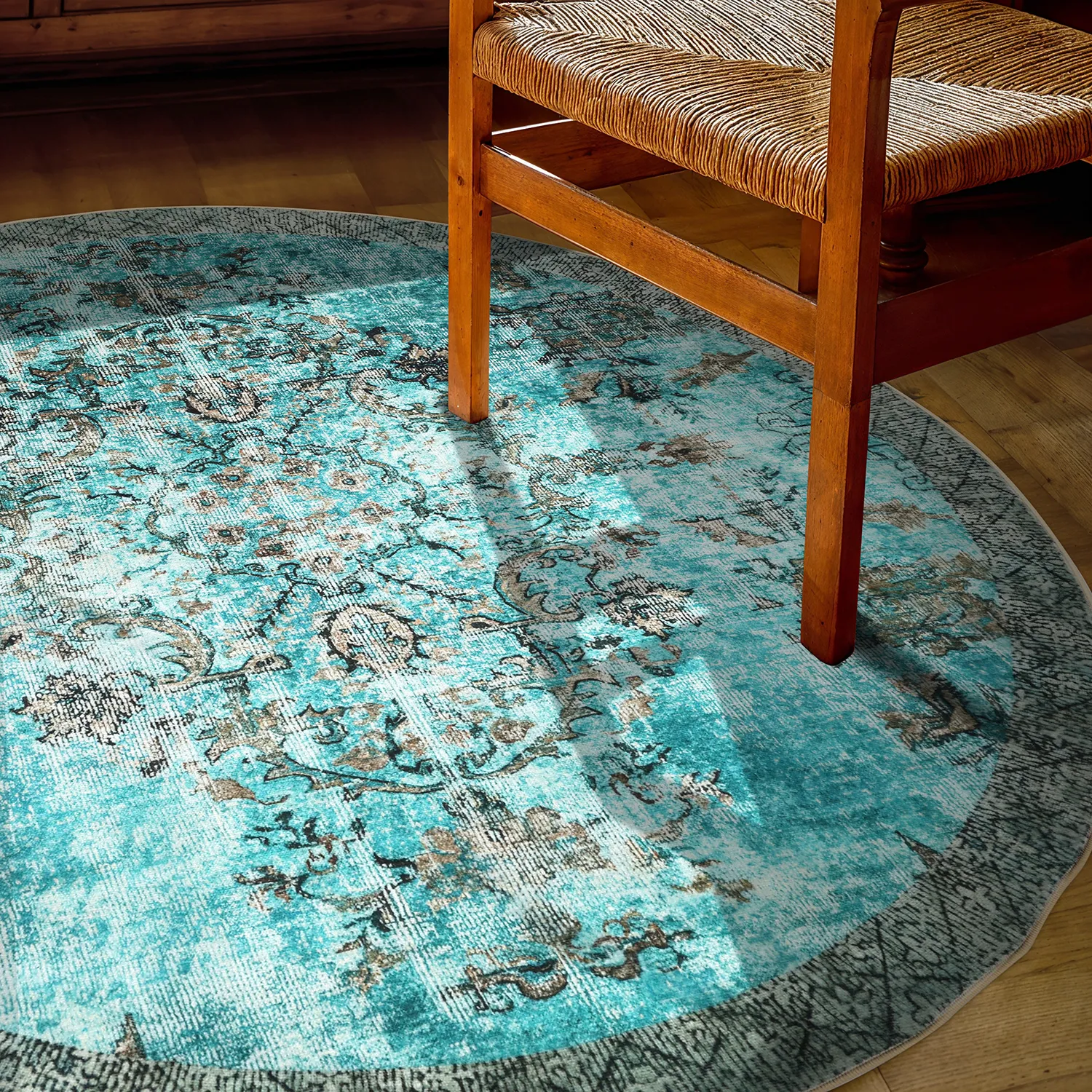 Round rug - Rosalie (blue)