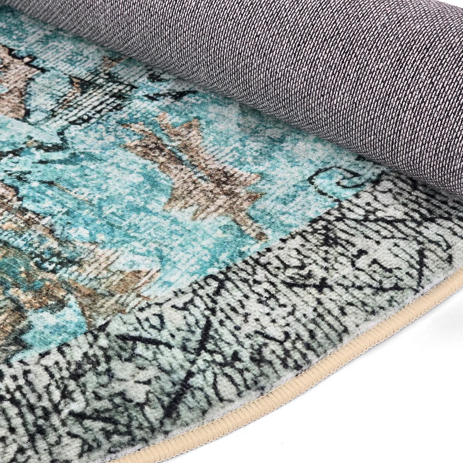 Round rug - Rosalie (blue)