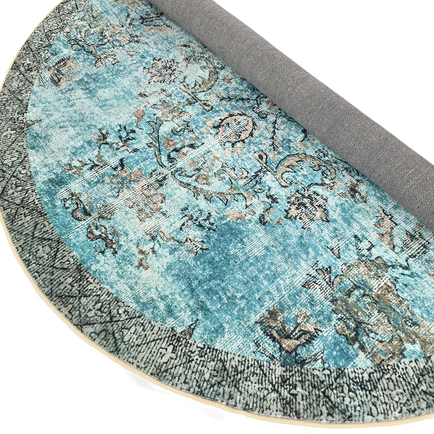 Round rug - Rosalie (blue)