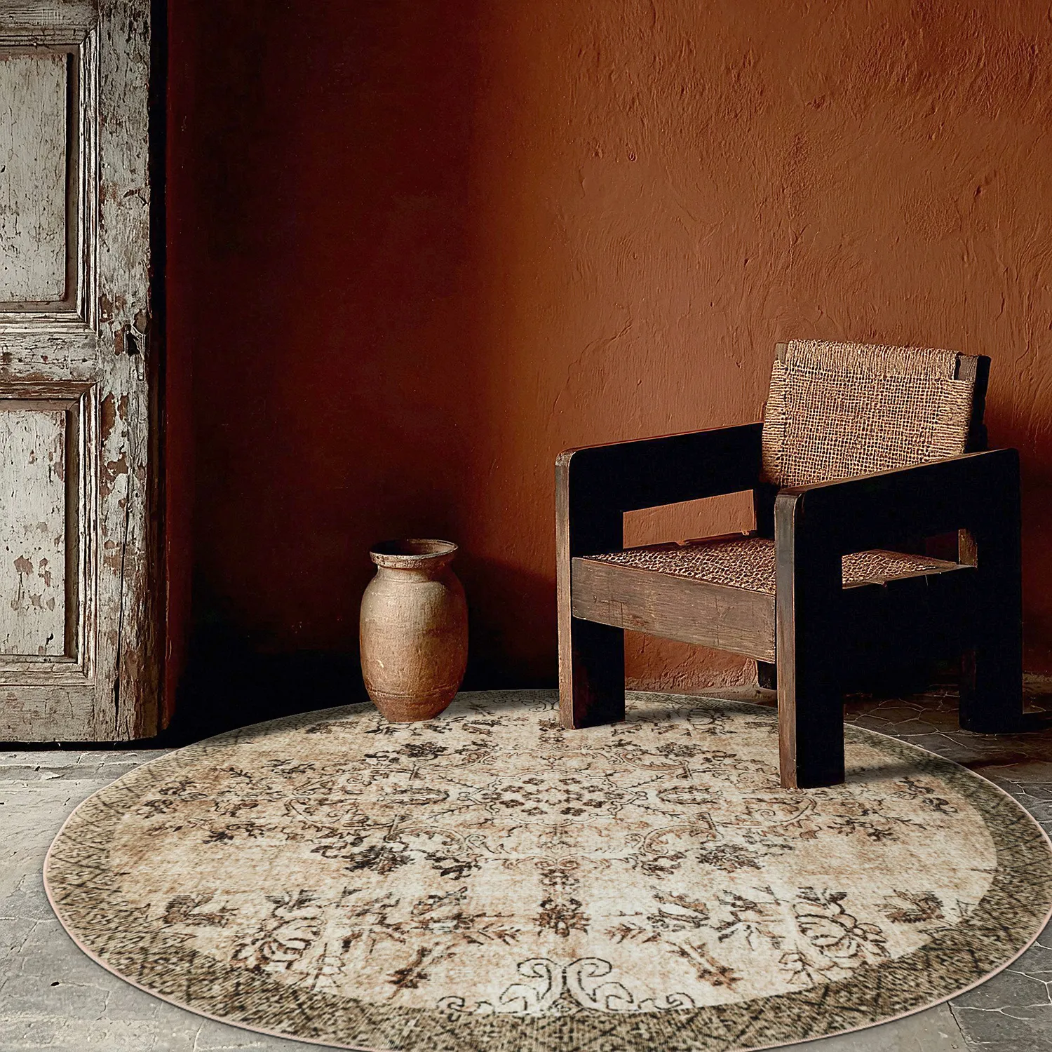 Round rug - Rosalie (brown)