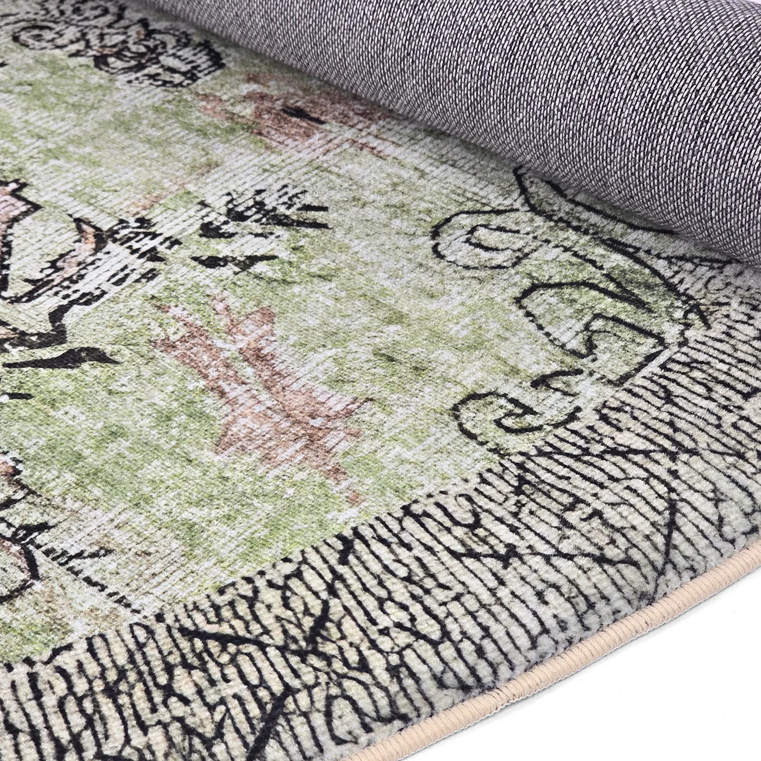 Round rug - Rosalie (green)