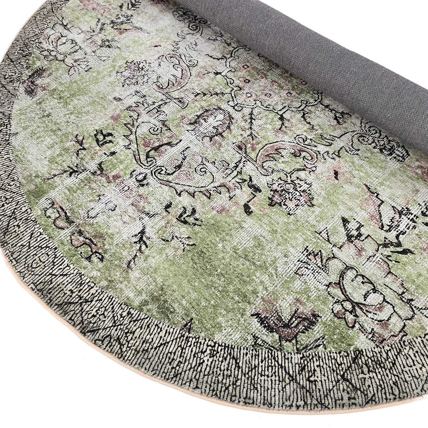 Round rug - Rosalie (green)
