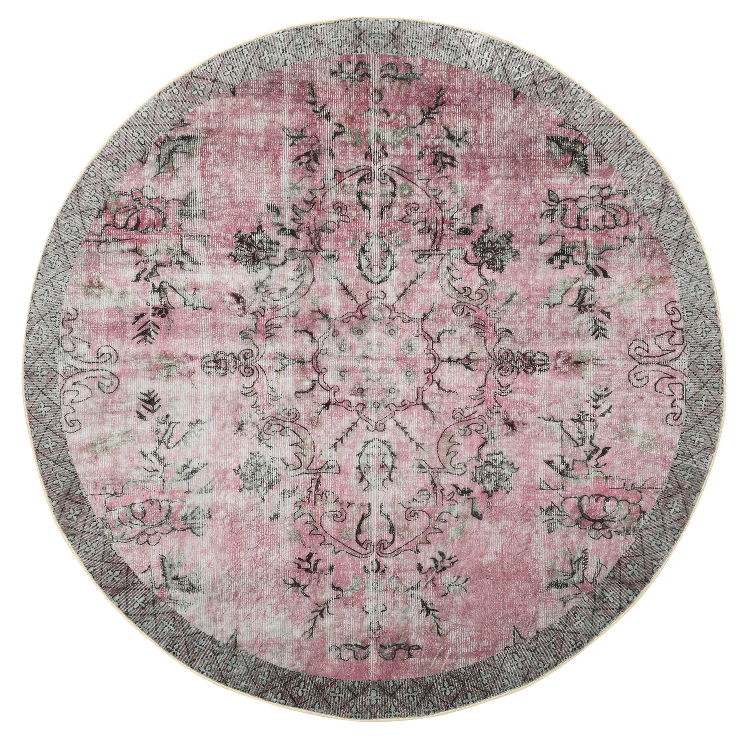 Round rug - Rosalie (pink)