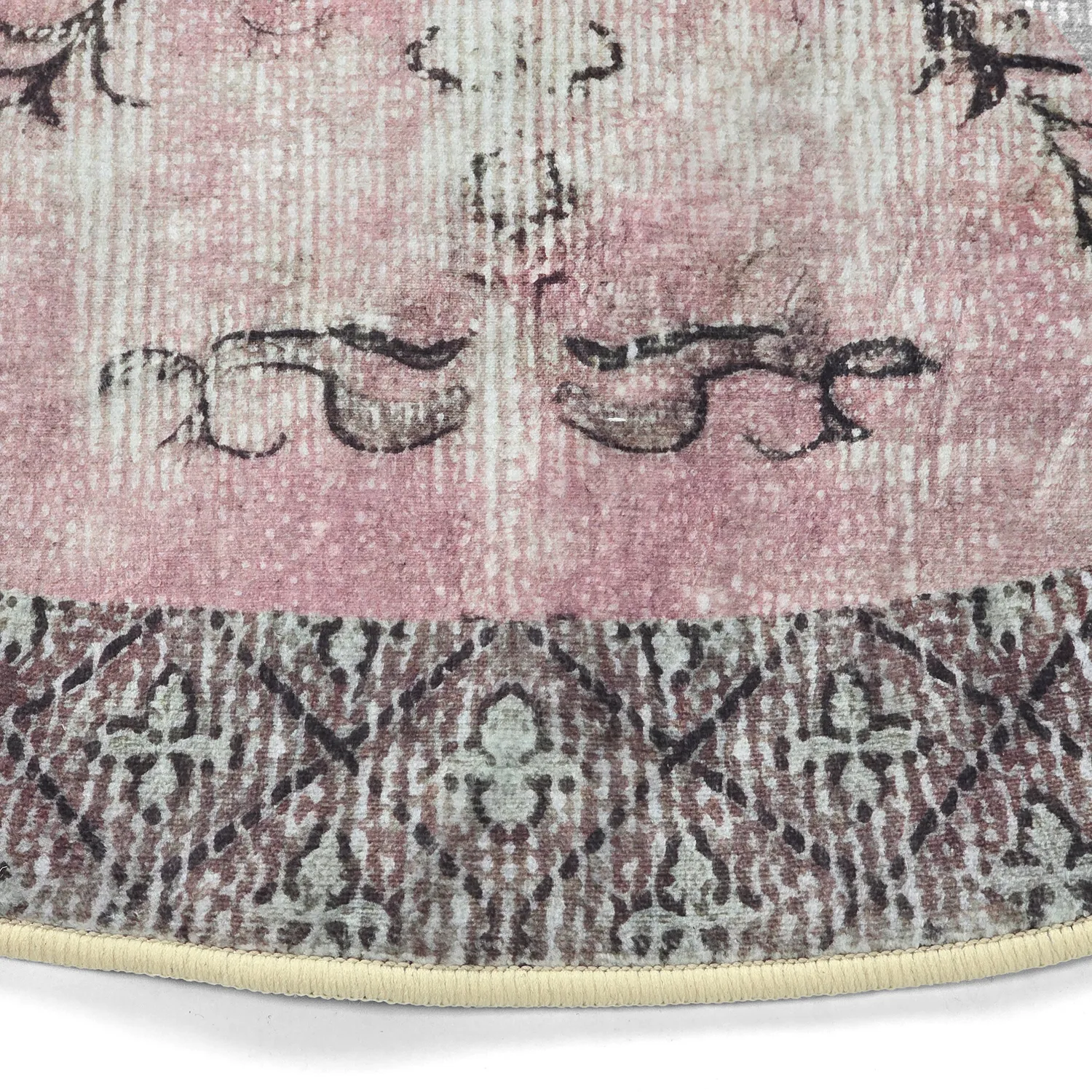 Round rug - Rosalie (pink)