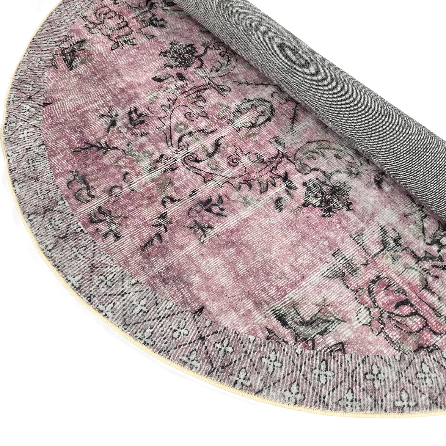 Round rug - Rosalie (pink)