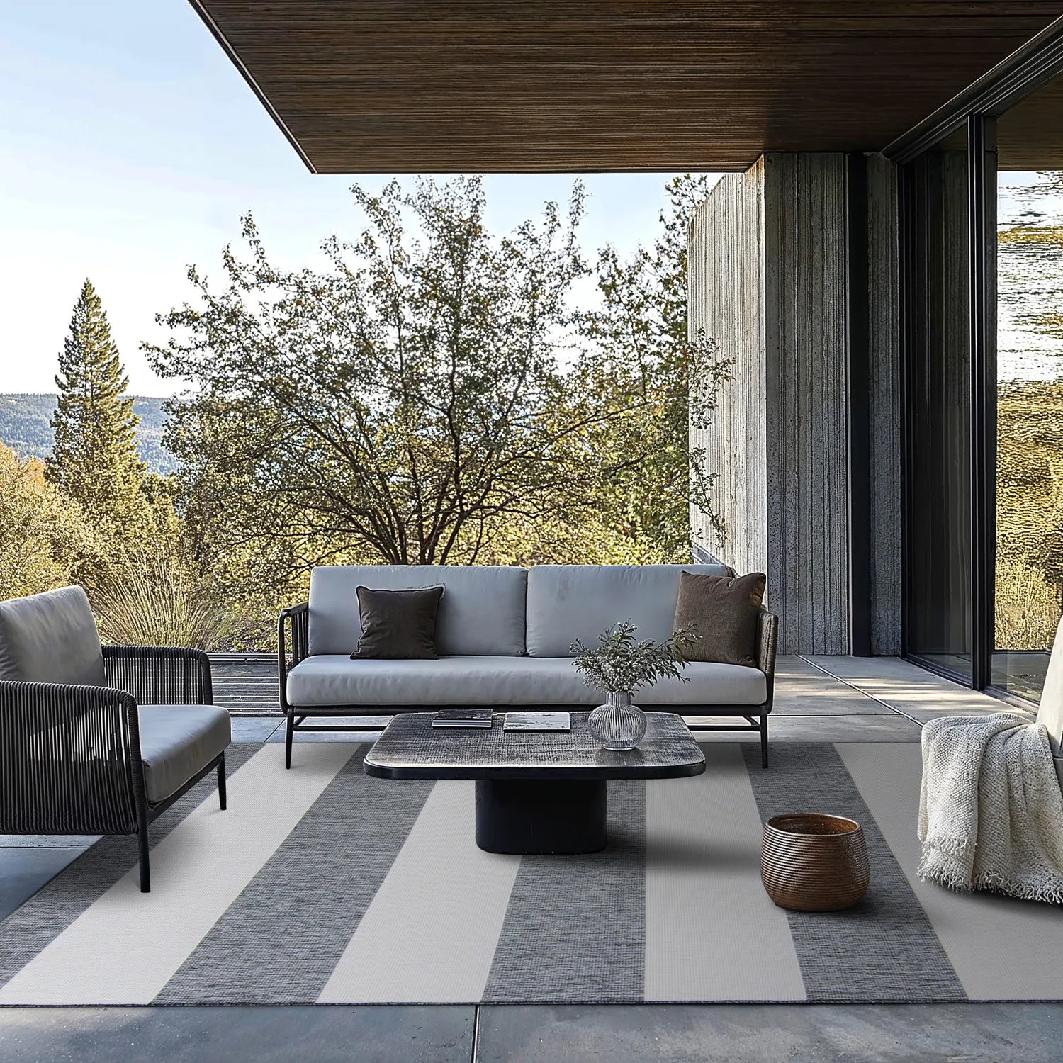 Indoor/Outdoor rug - Santana (grey)