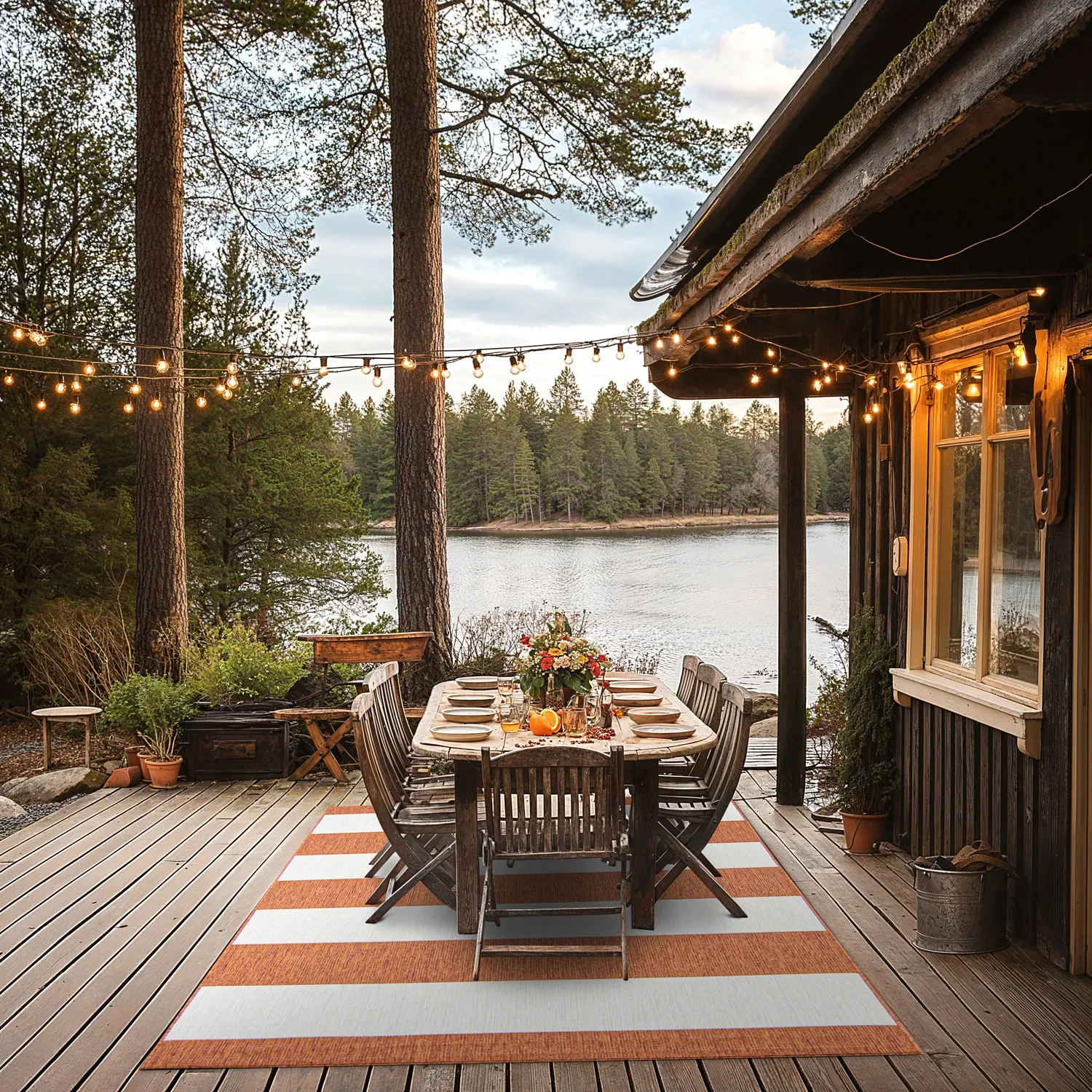 Indoor/Outdoor rug - Santana (orange)