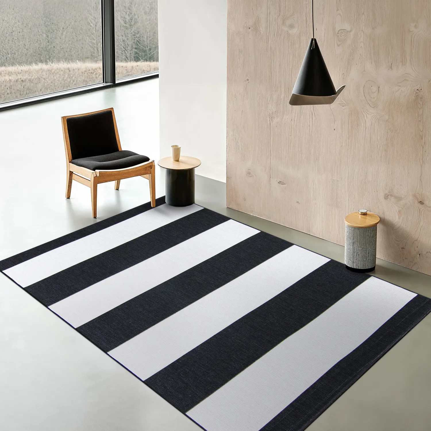 Indoor/Outdoor rug - Santana (black)