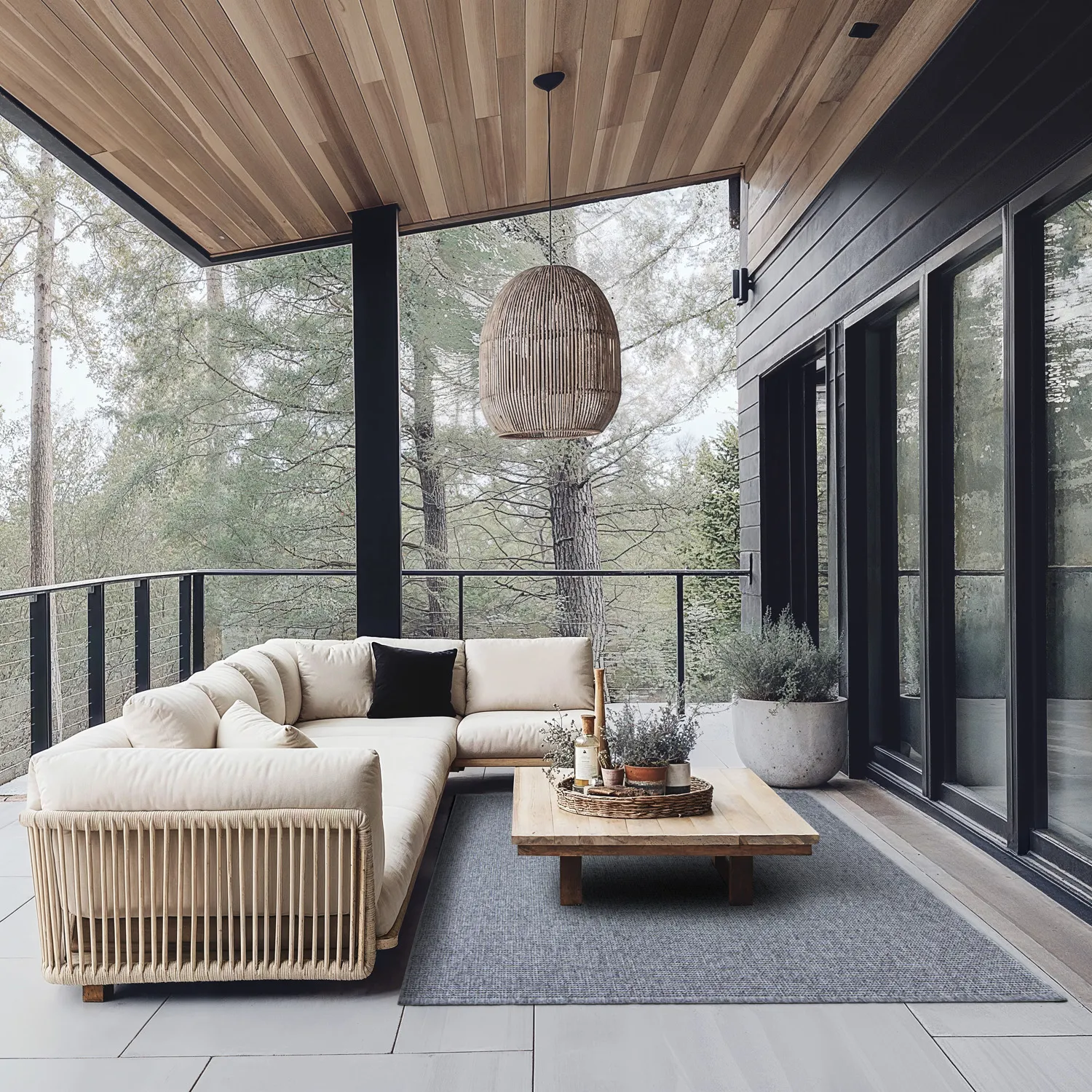 Indoor/Outdoor rug - Tromsø (anthracite)