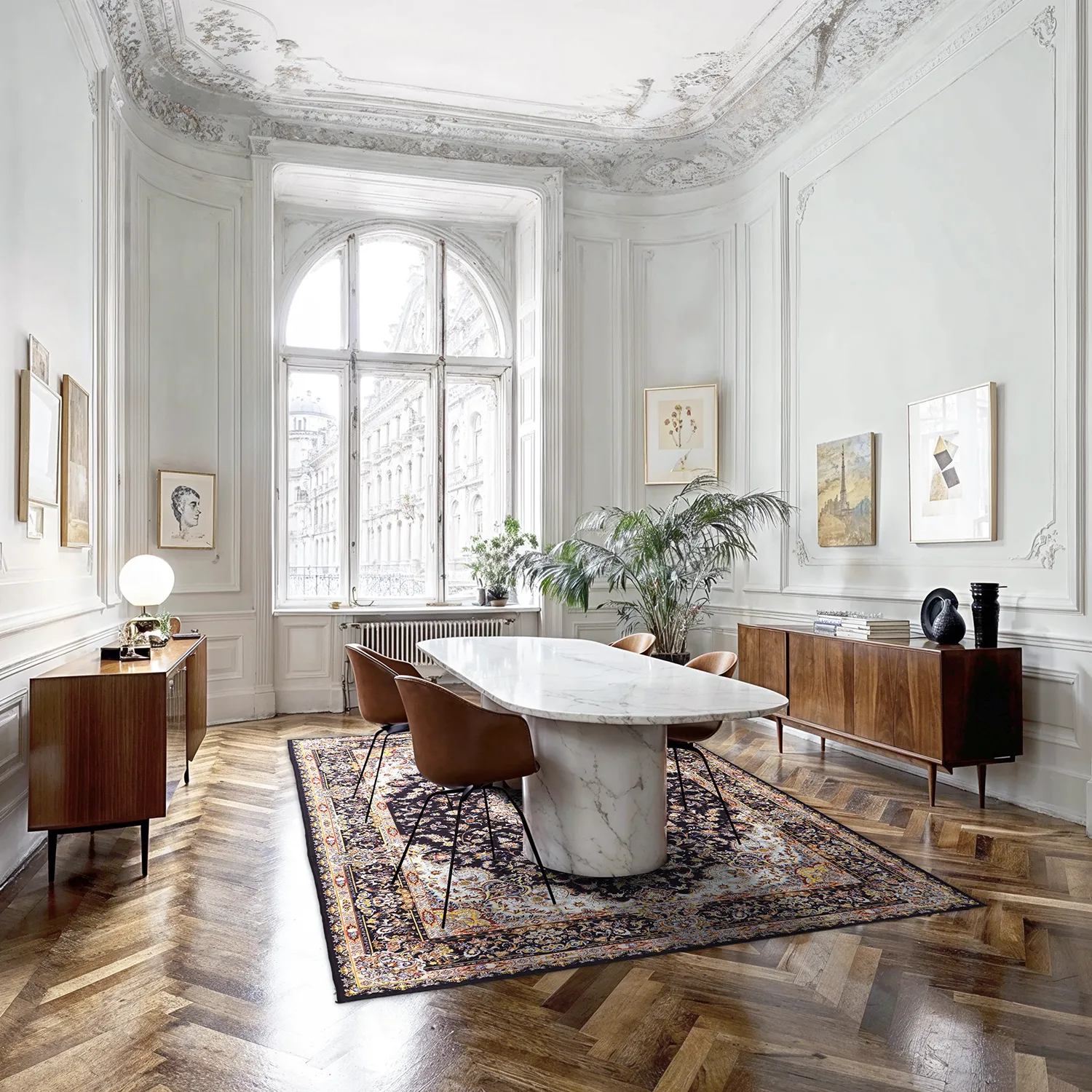 Wilton rug - Vakifli (black/multi)