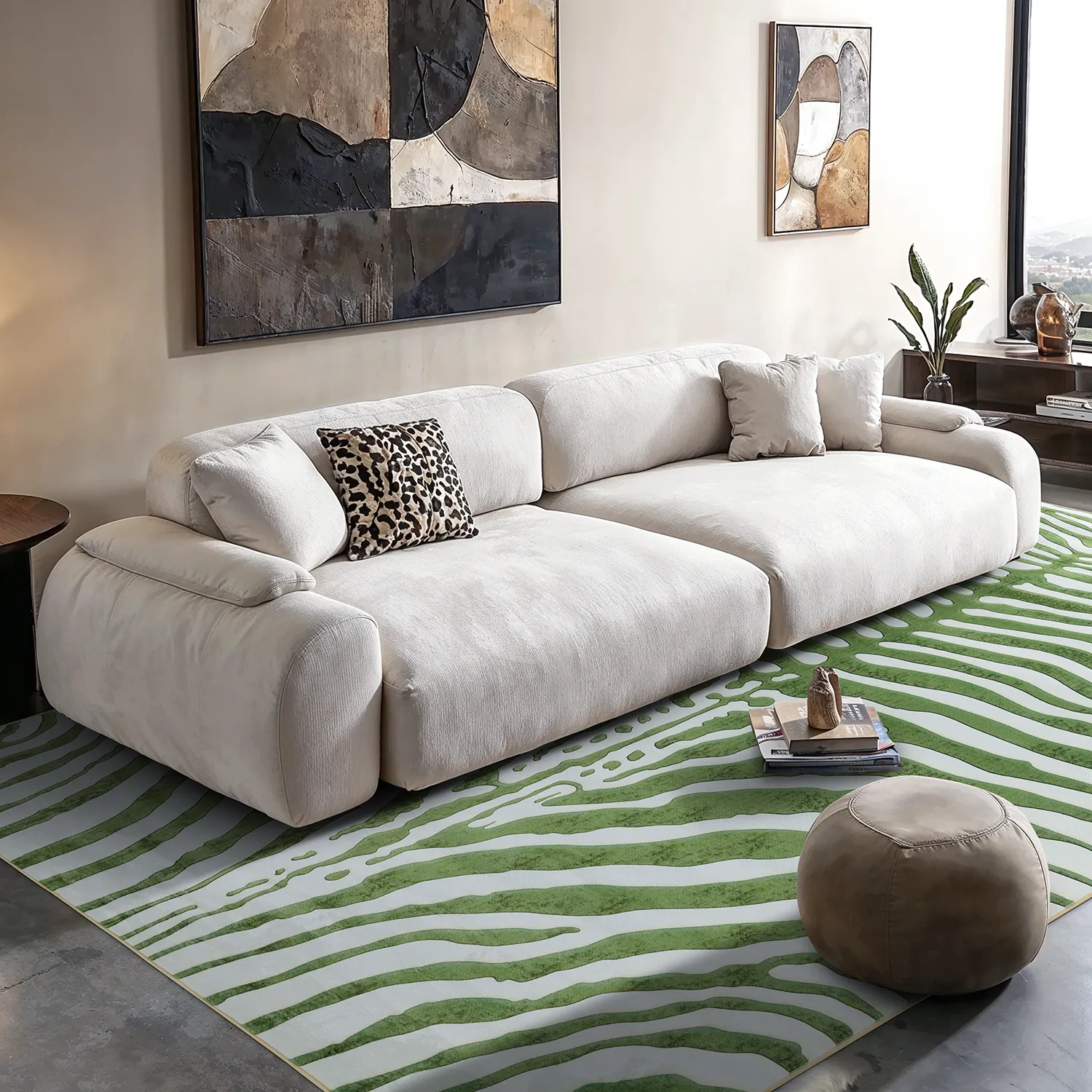 Wilton rug - Zebra (green)