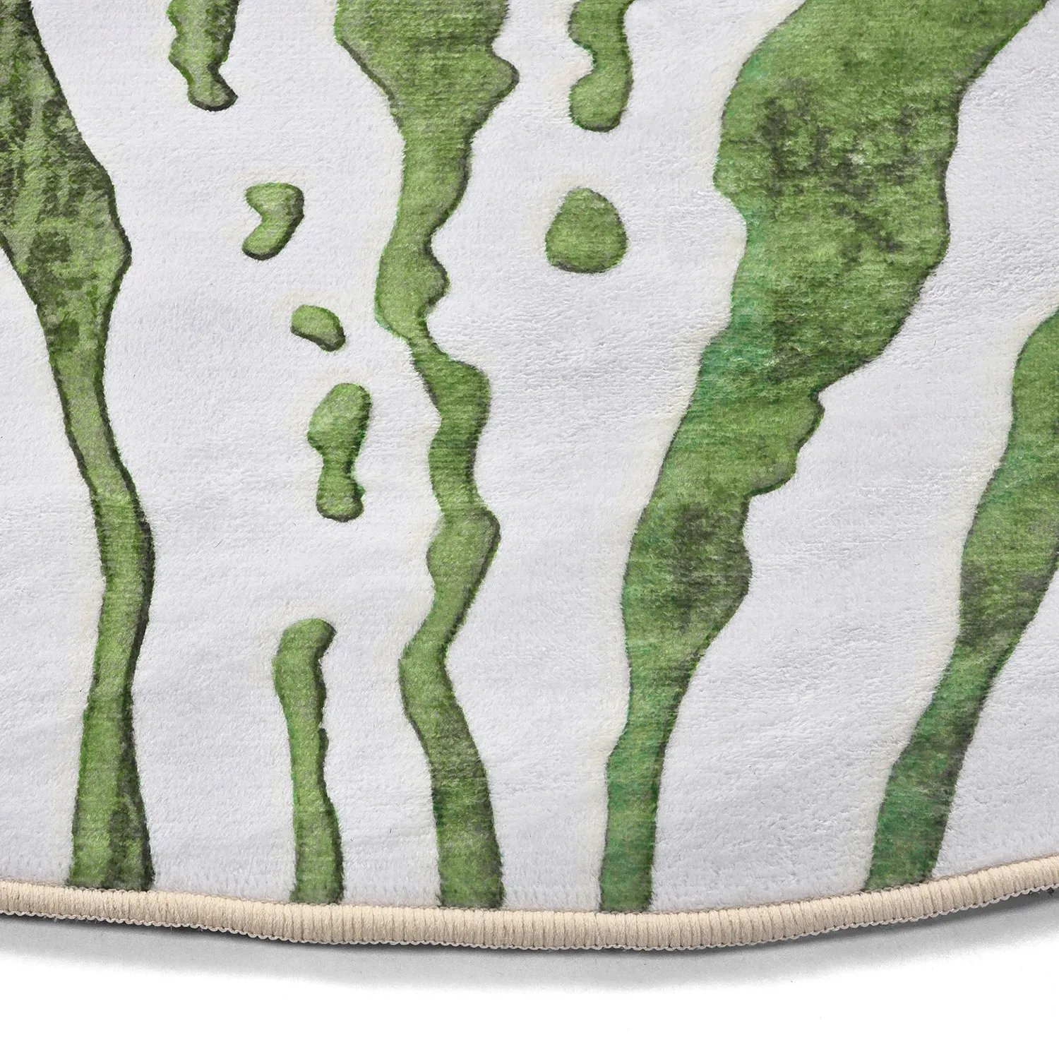 Round rug - Zebra (green)