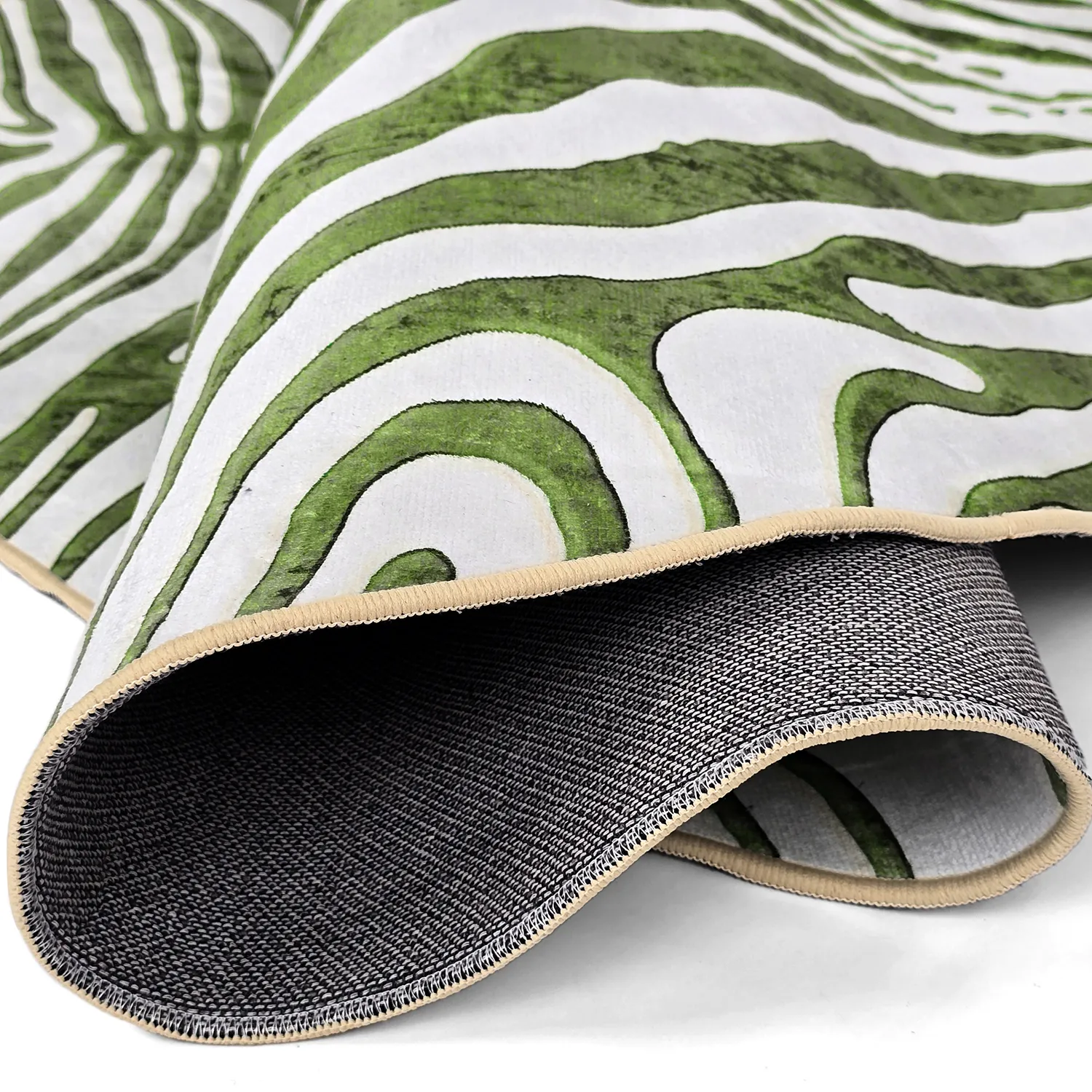 Round rug - Zebra (green)