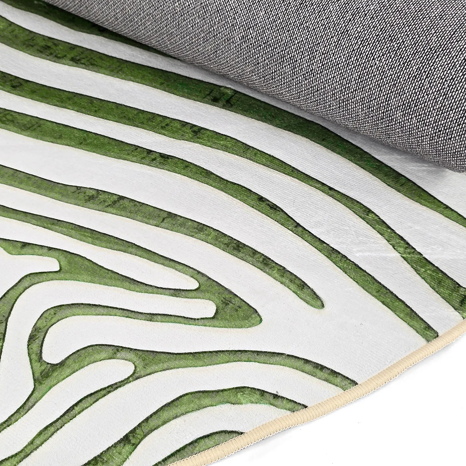 Round rug - Zebra (green)