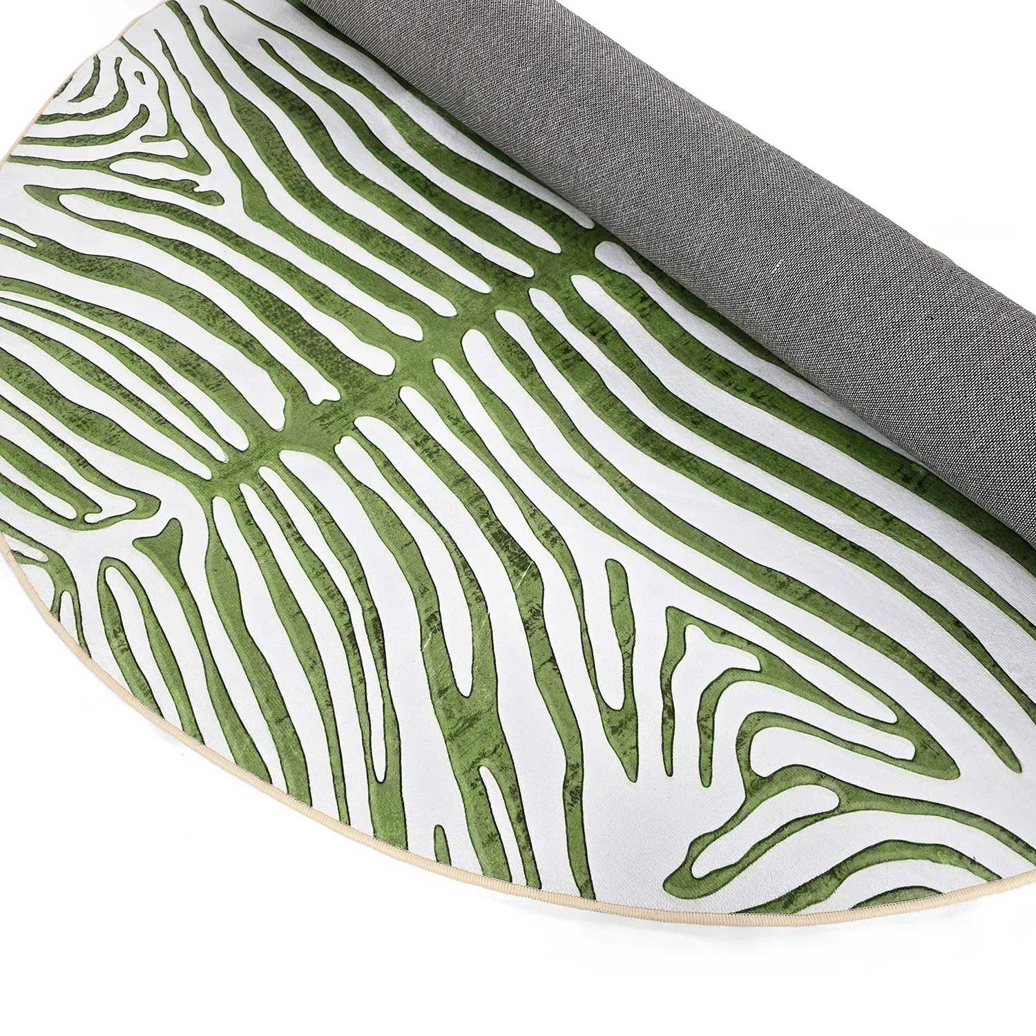 Round rug - Zebra (green)