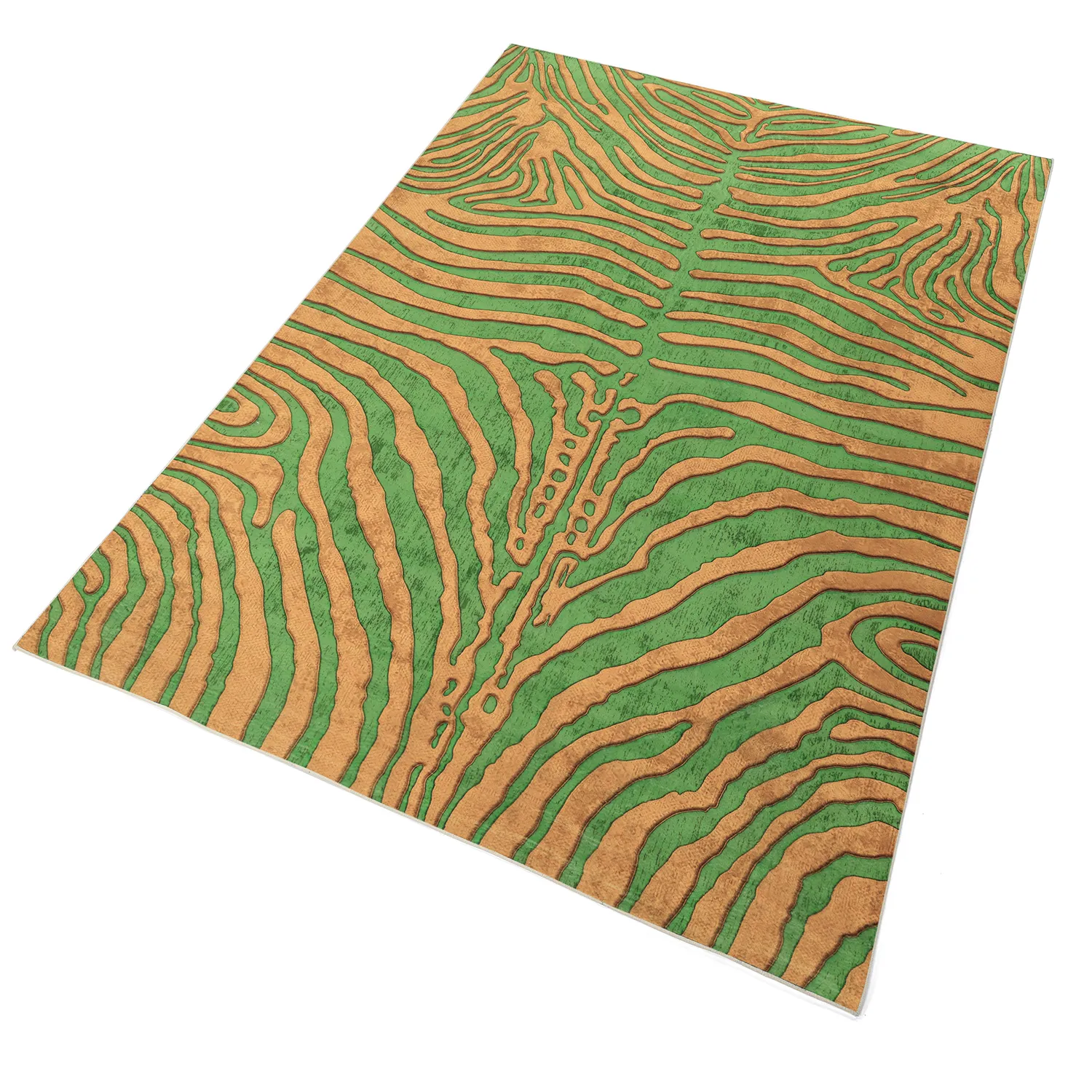 Wilton rug - Zebra (green/orange)
