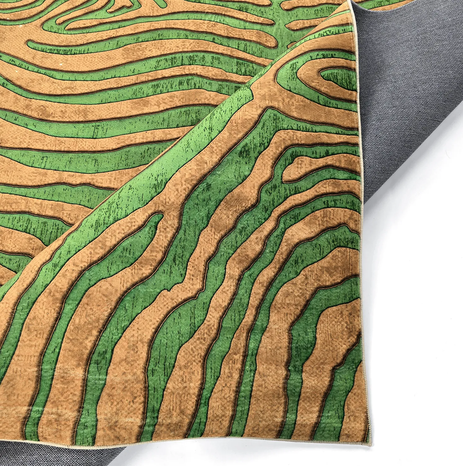 Wilton rug - Zebra (green/orange)