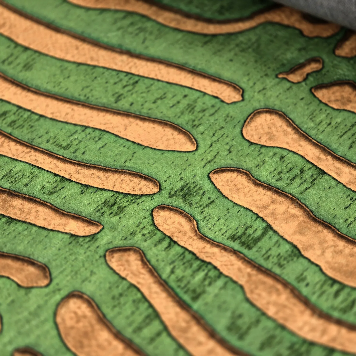 Wilton rug - Zebra (green/orange)